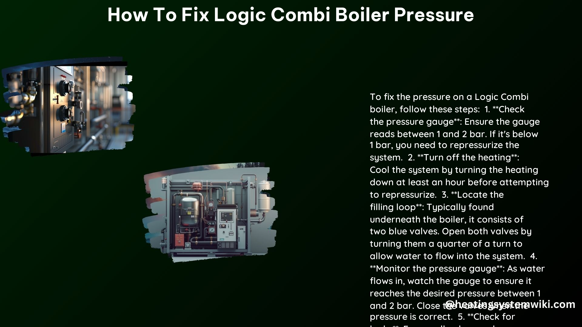 How to Fix Logic Combi Boiler Pressure