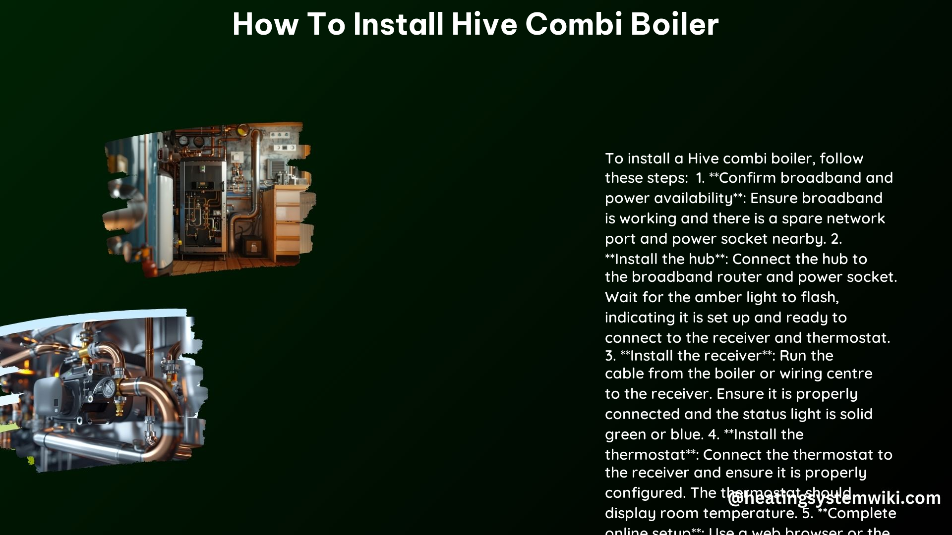 How to Install Hive Combi Boiler