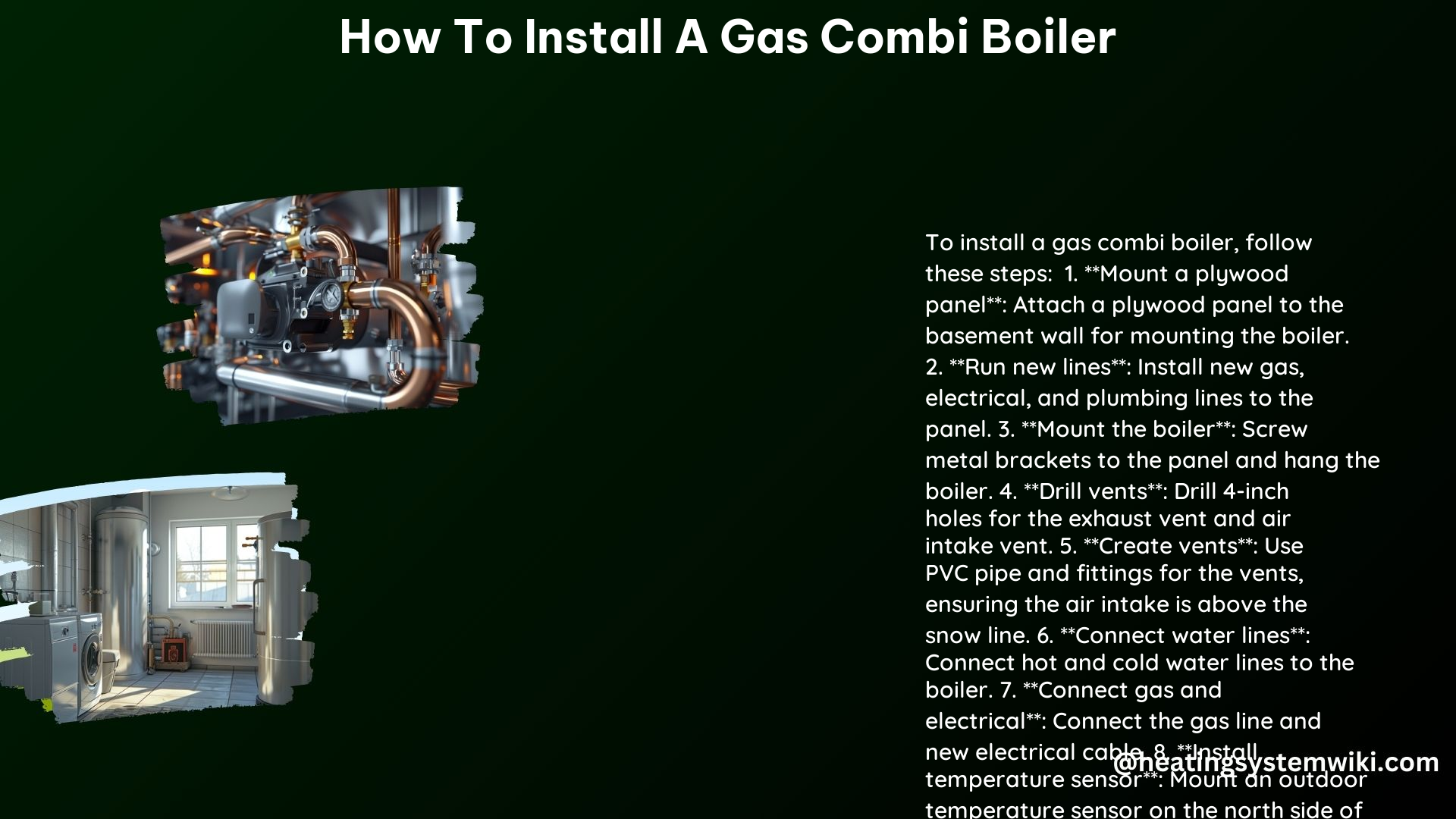 How to Install a Gas Combi Boiler