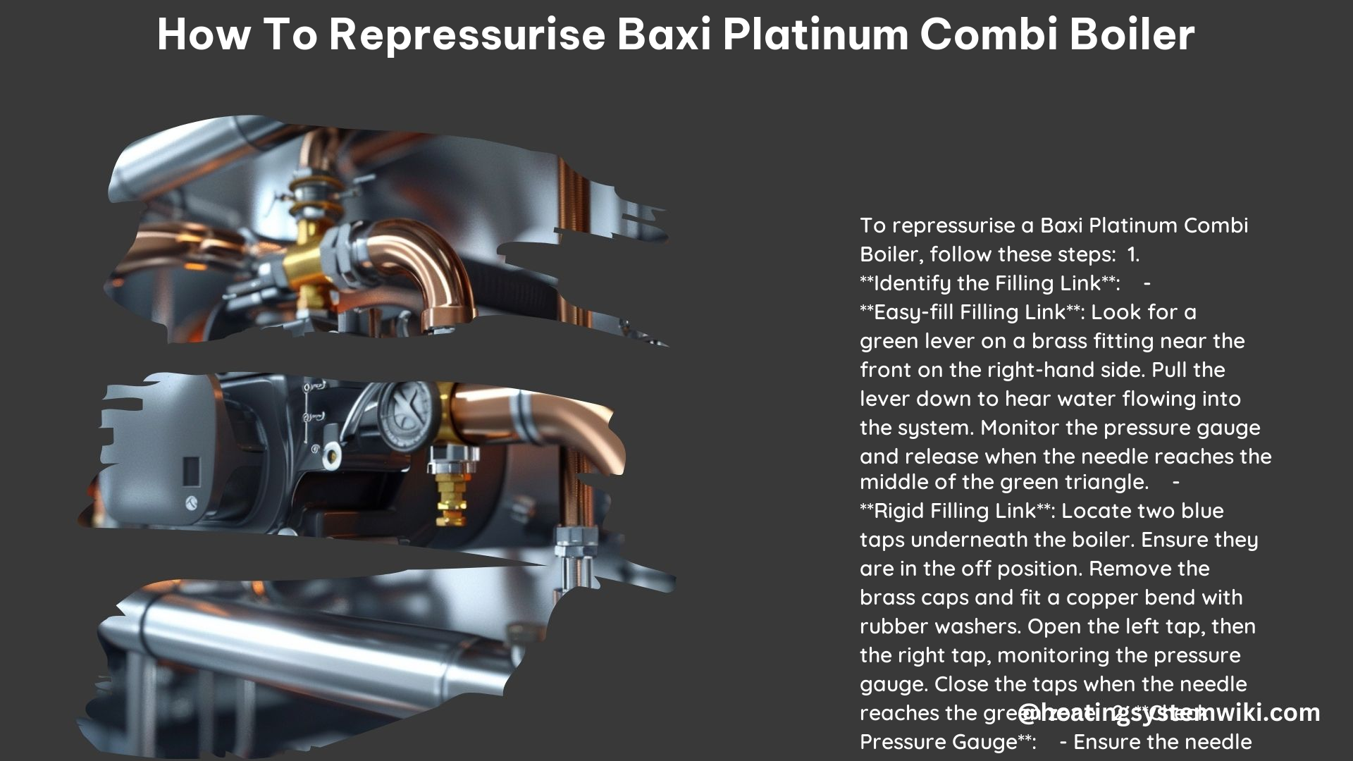 How to Repressurise Baxi Platinum Combi Boiler