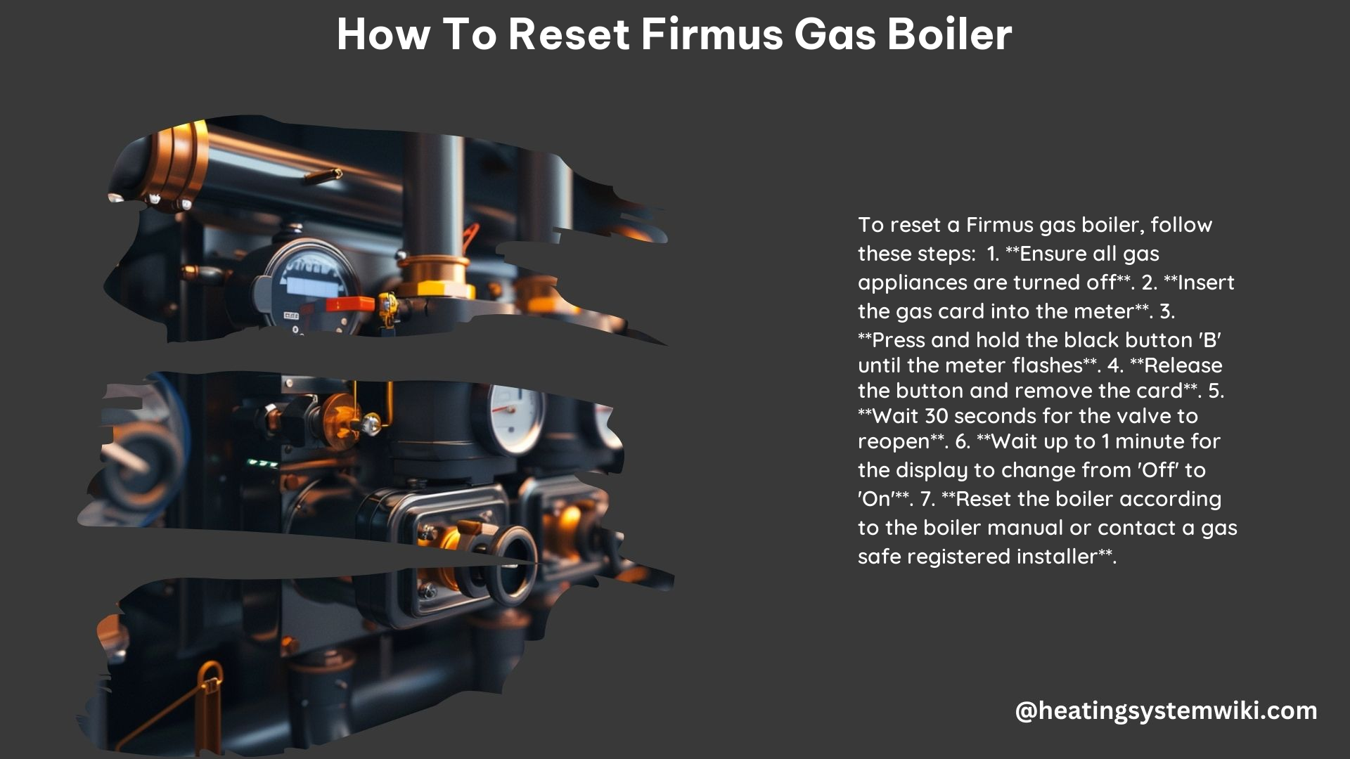 How to Reset Firmus Gas Boiler