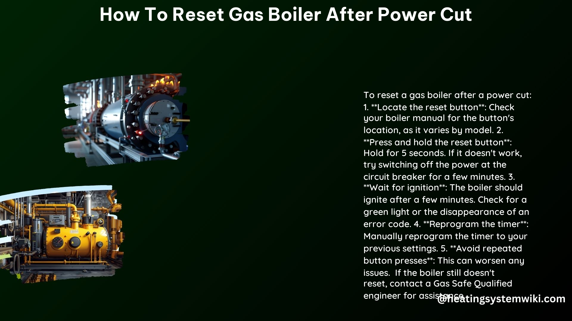 How to Reset Gas Boiler After Power Cut