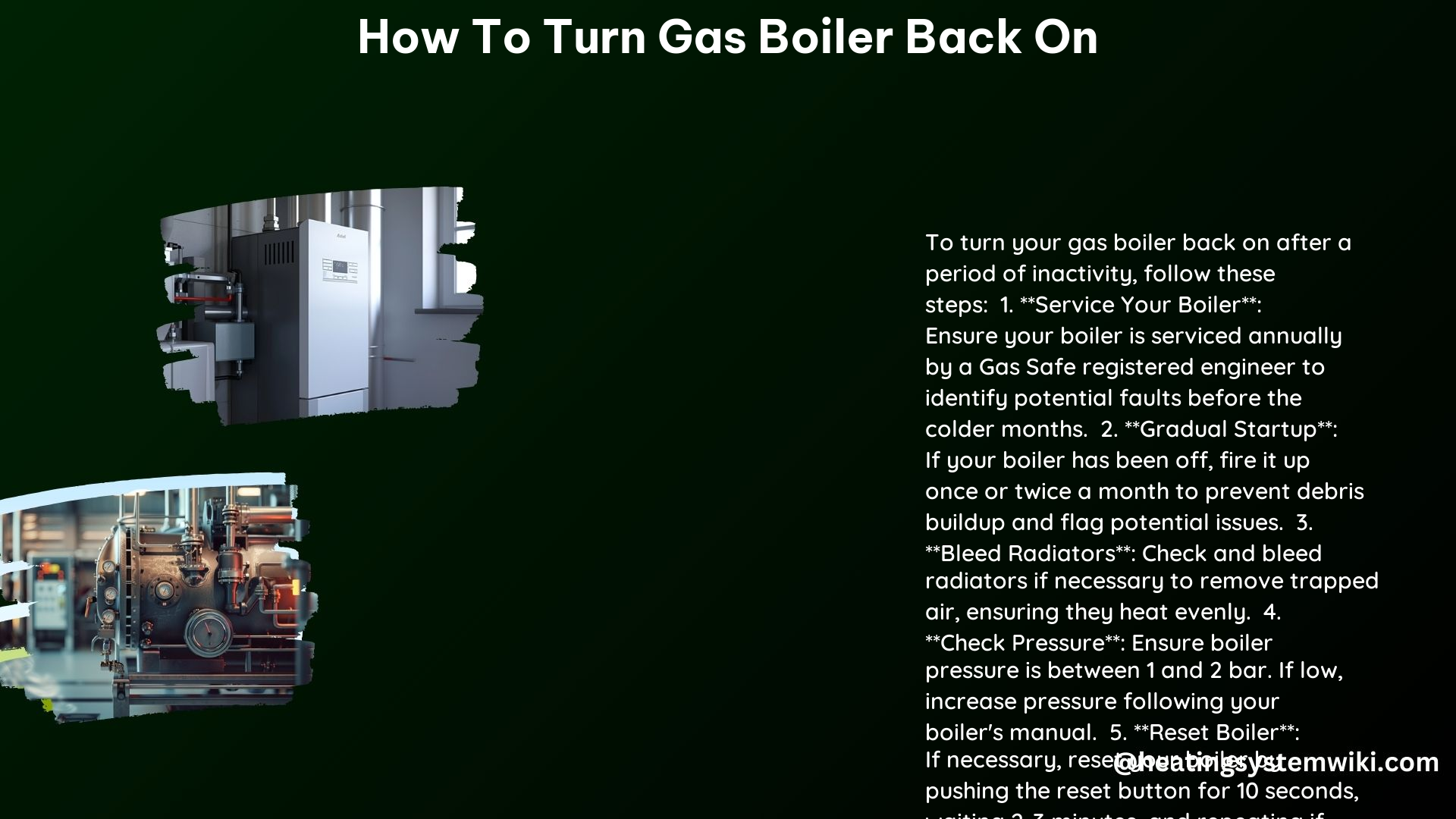 How to Turn Gas Boiler Back On