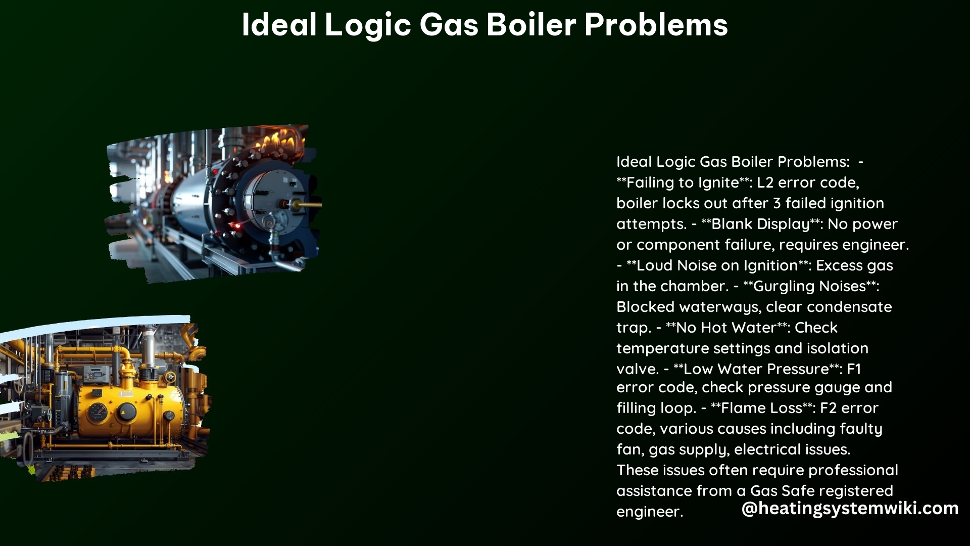 Ideal Logic Gas Boiler Problems