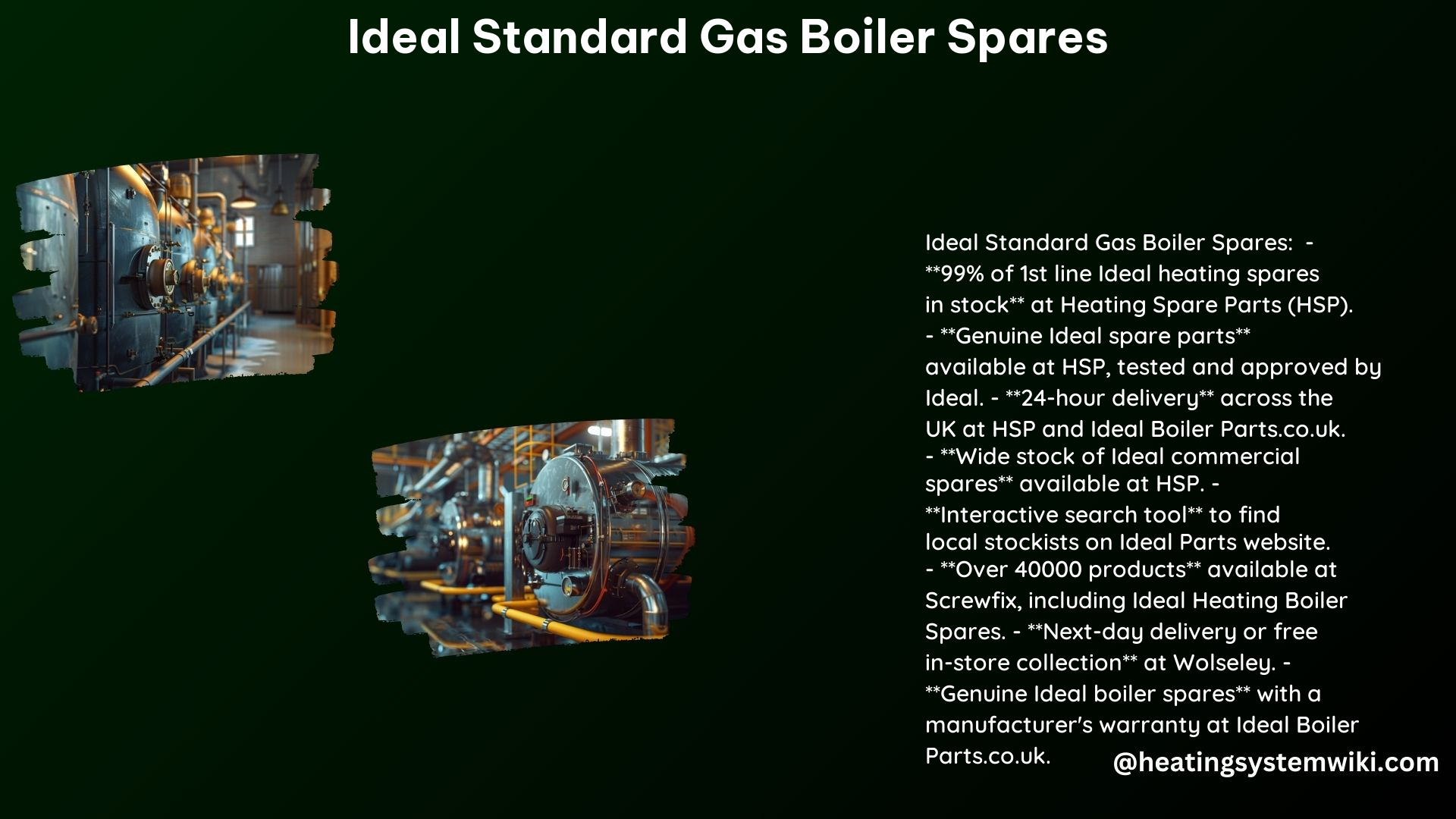 Ideal Standard Gas Boiler Spares