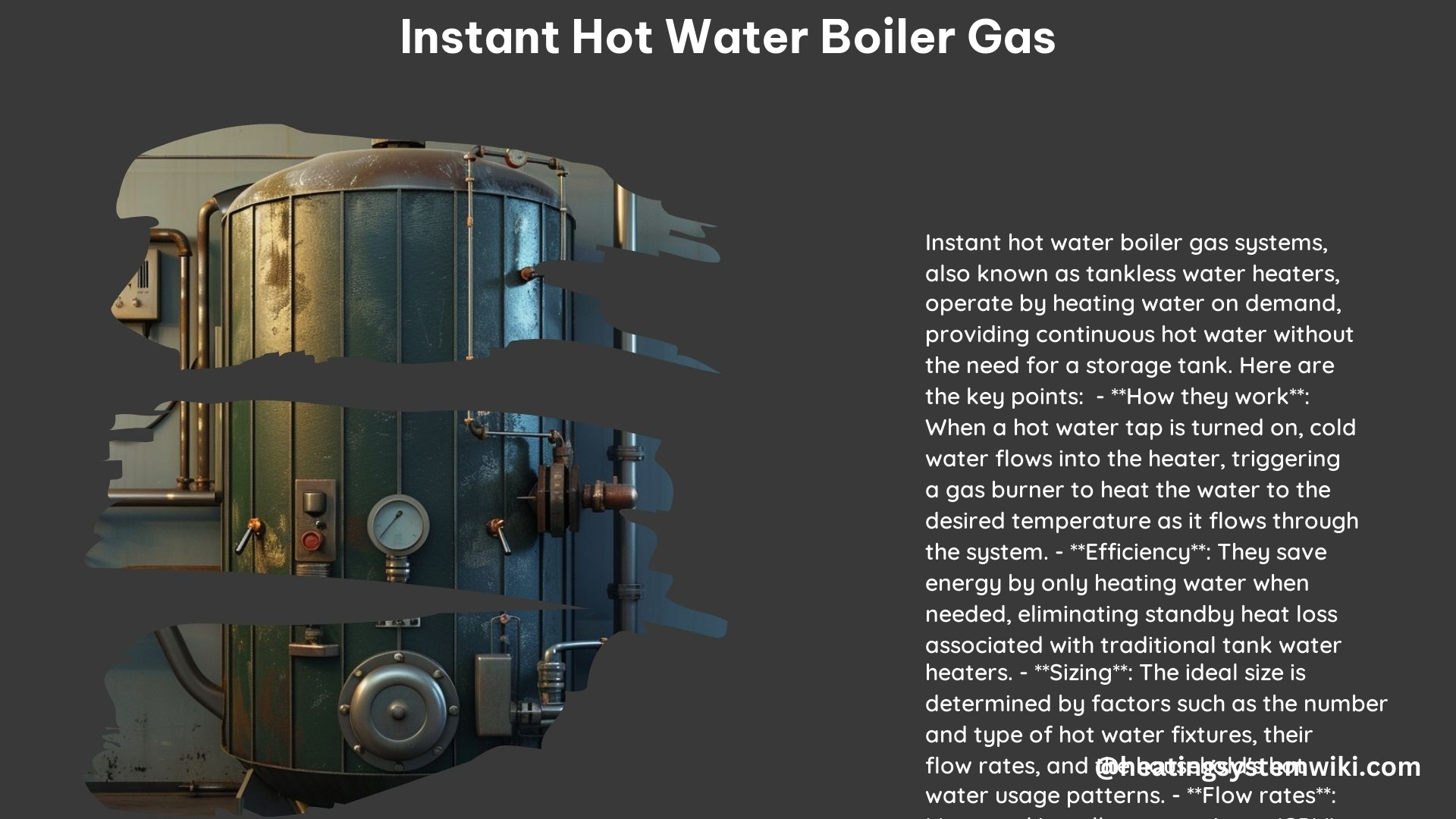 Instant Hot Water Boiler Gas