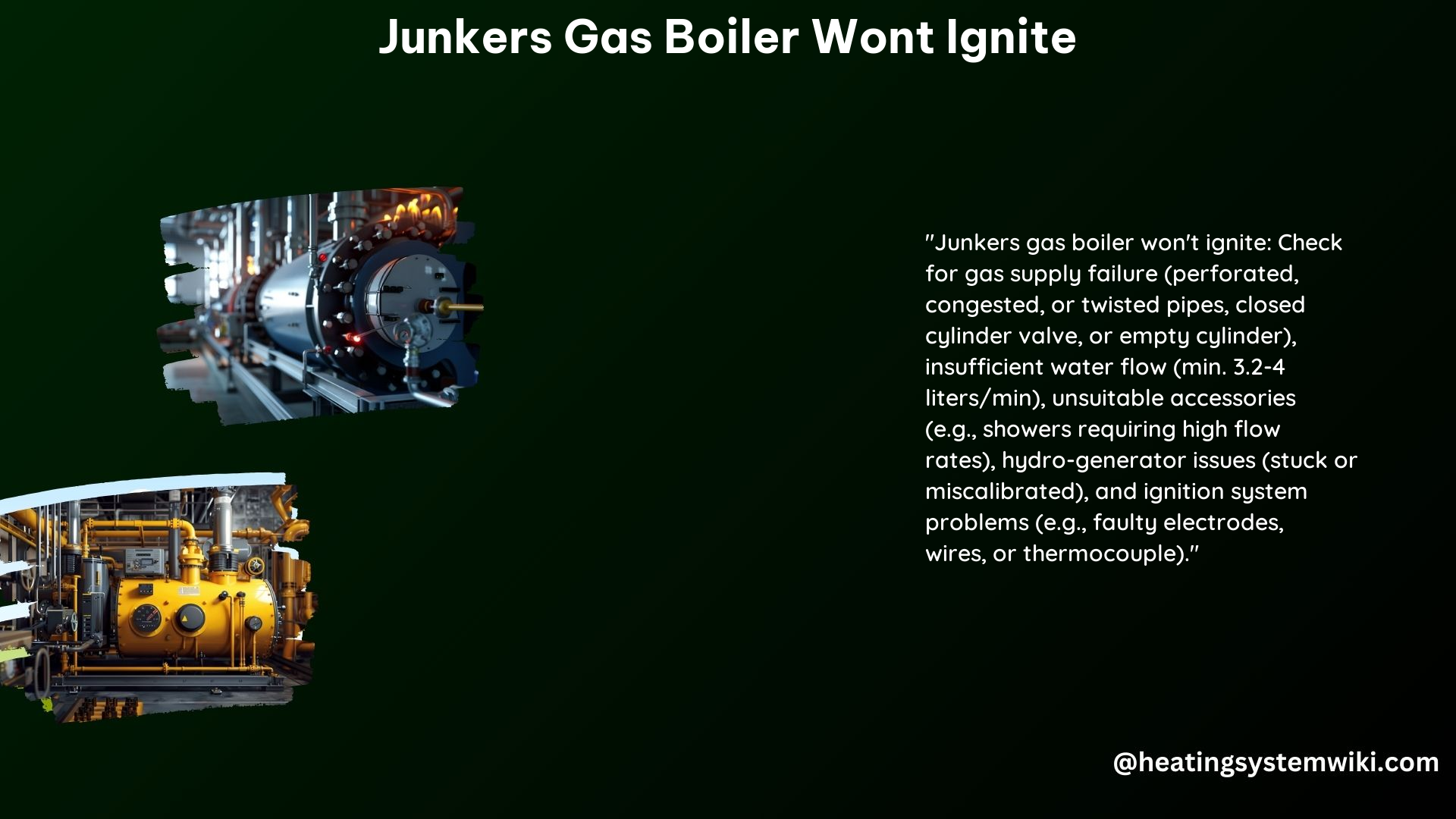 Junkers Gas Boiler Wont Ignite