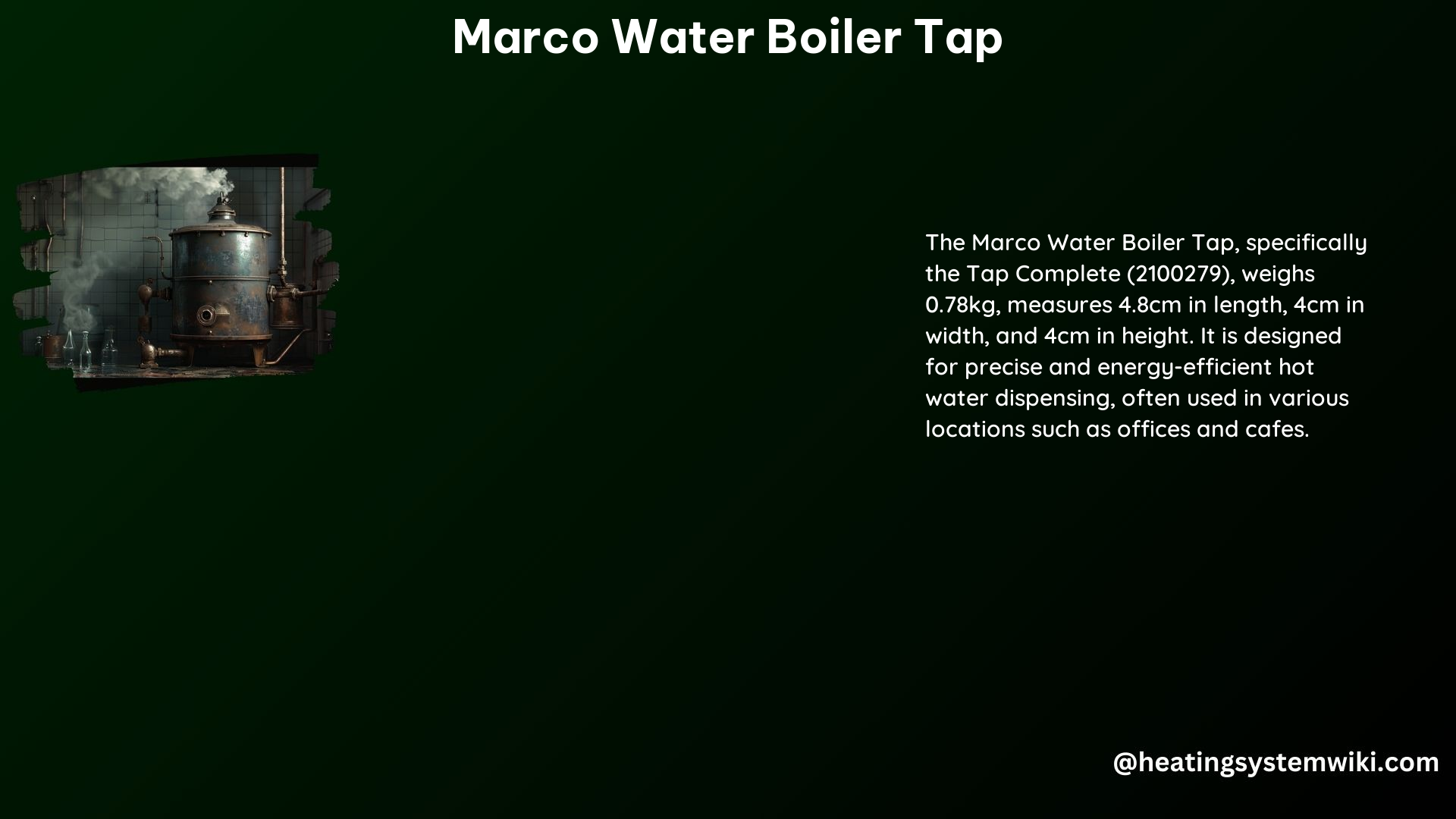 Marco Water Boiler Tap