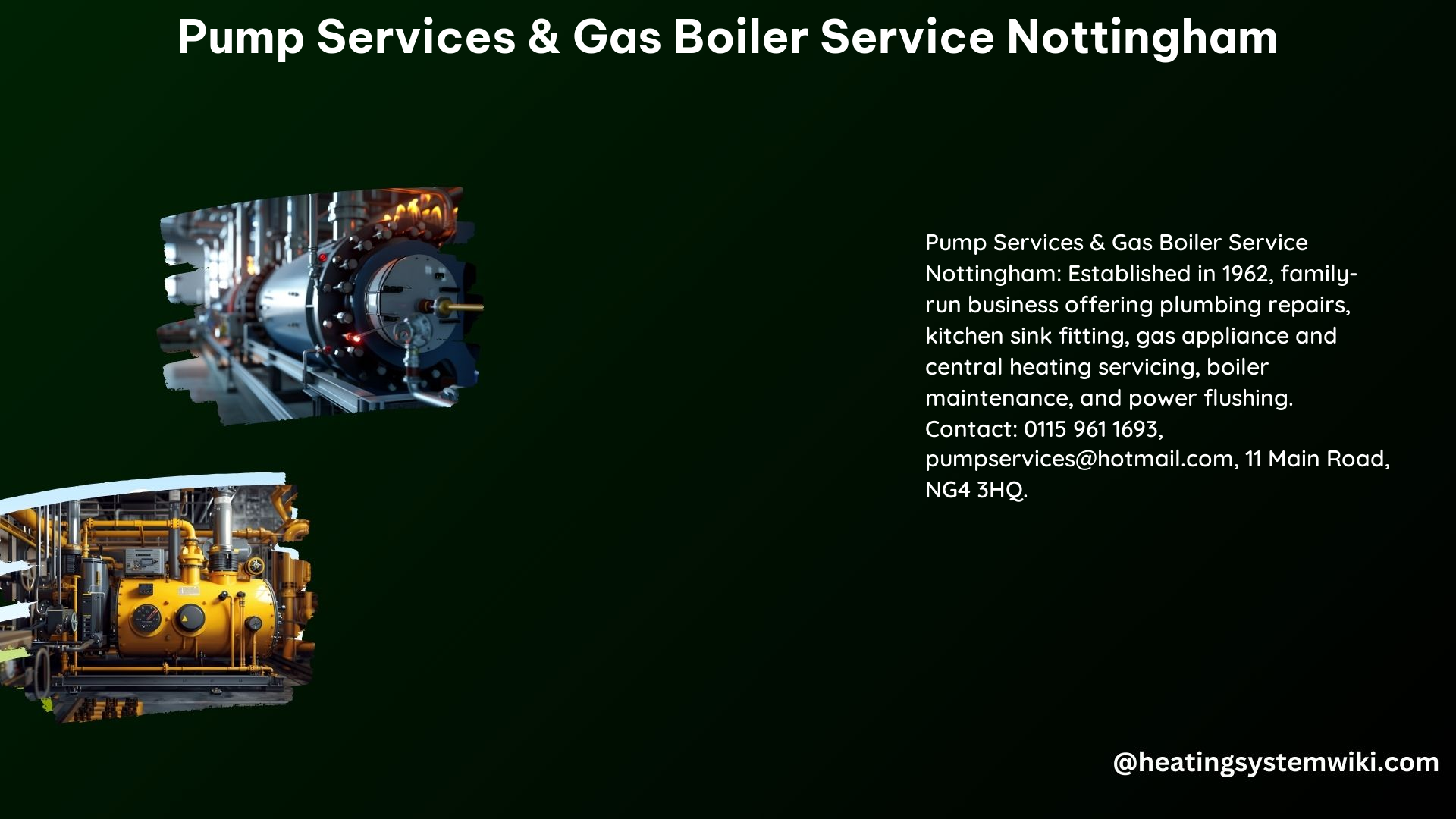 Pump Services & Gas Boiler Service Nottingham