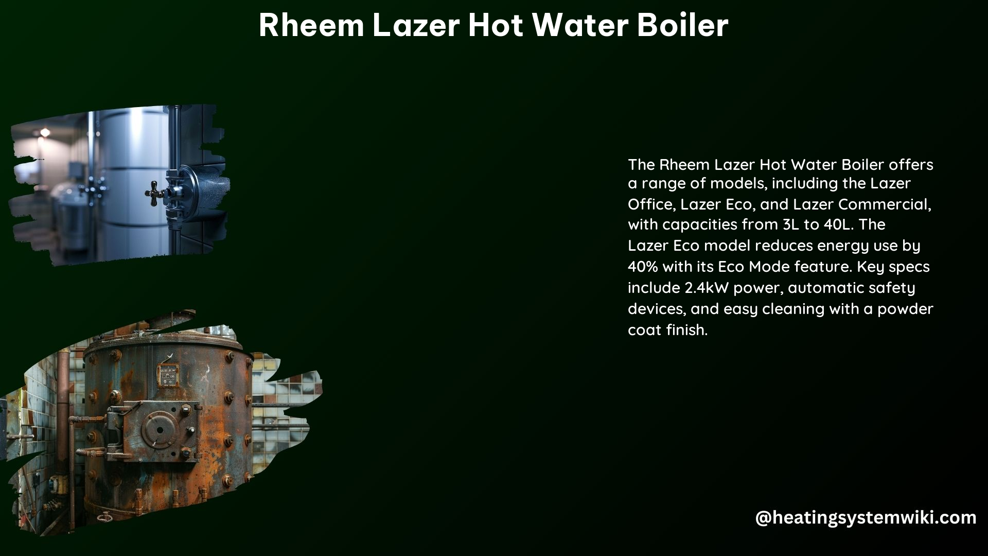 Rheem Lazer Hot Water Boiler