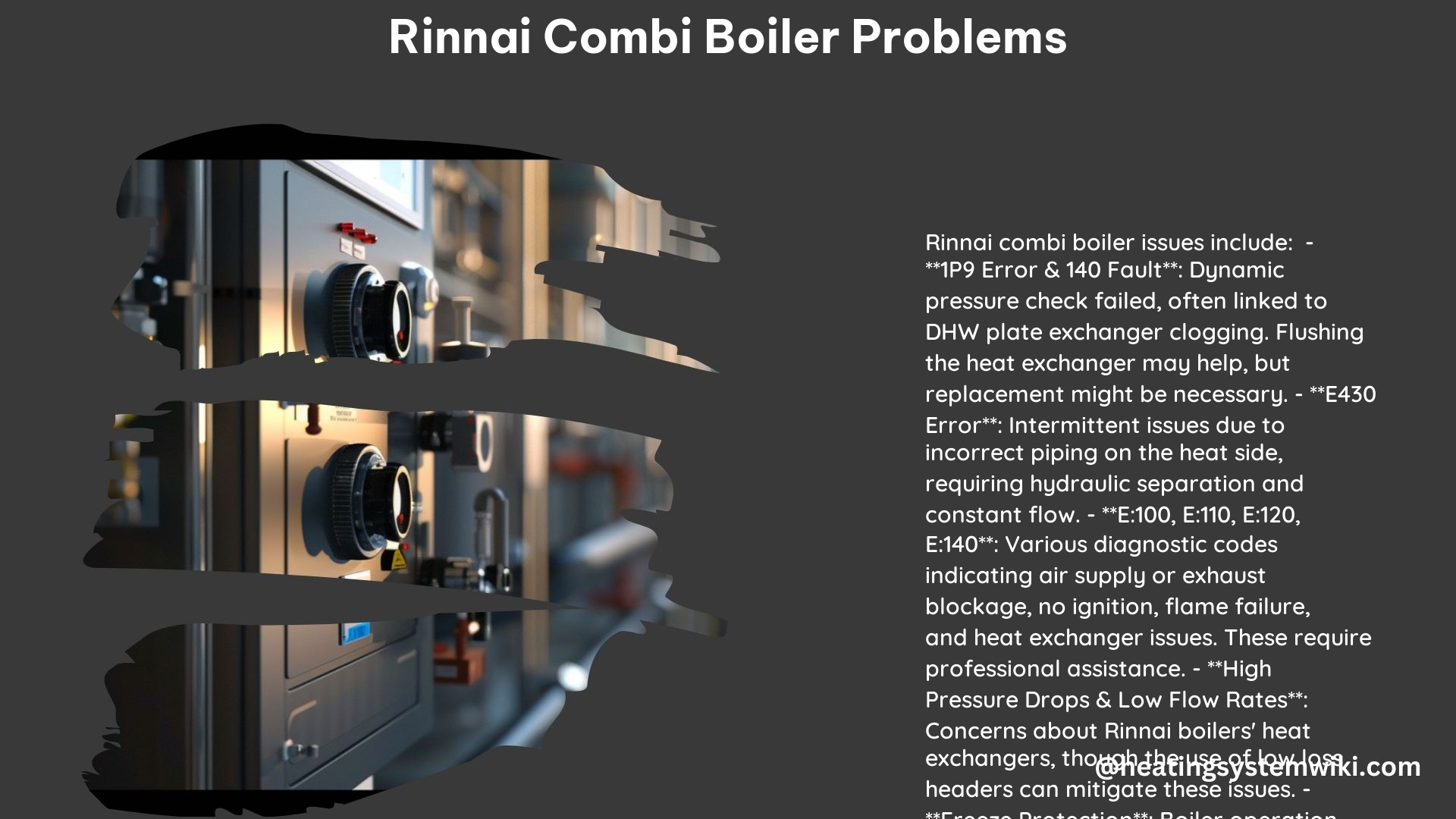 Rinnai Combi Boiler Problems