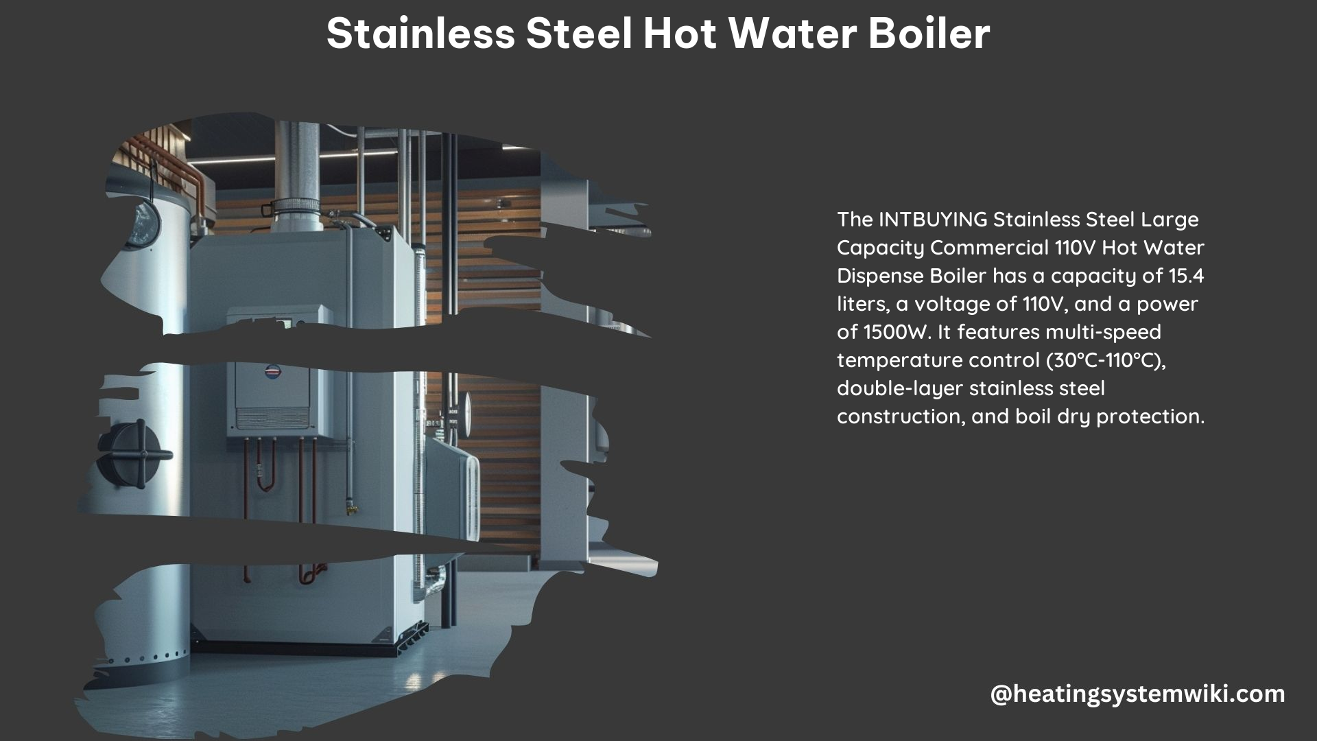 Stainless Steel Hot Water Boiler