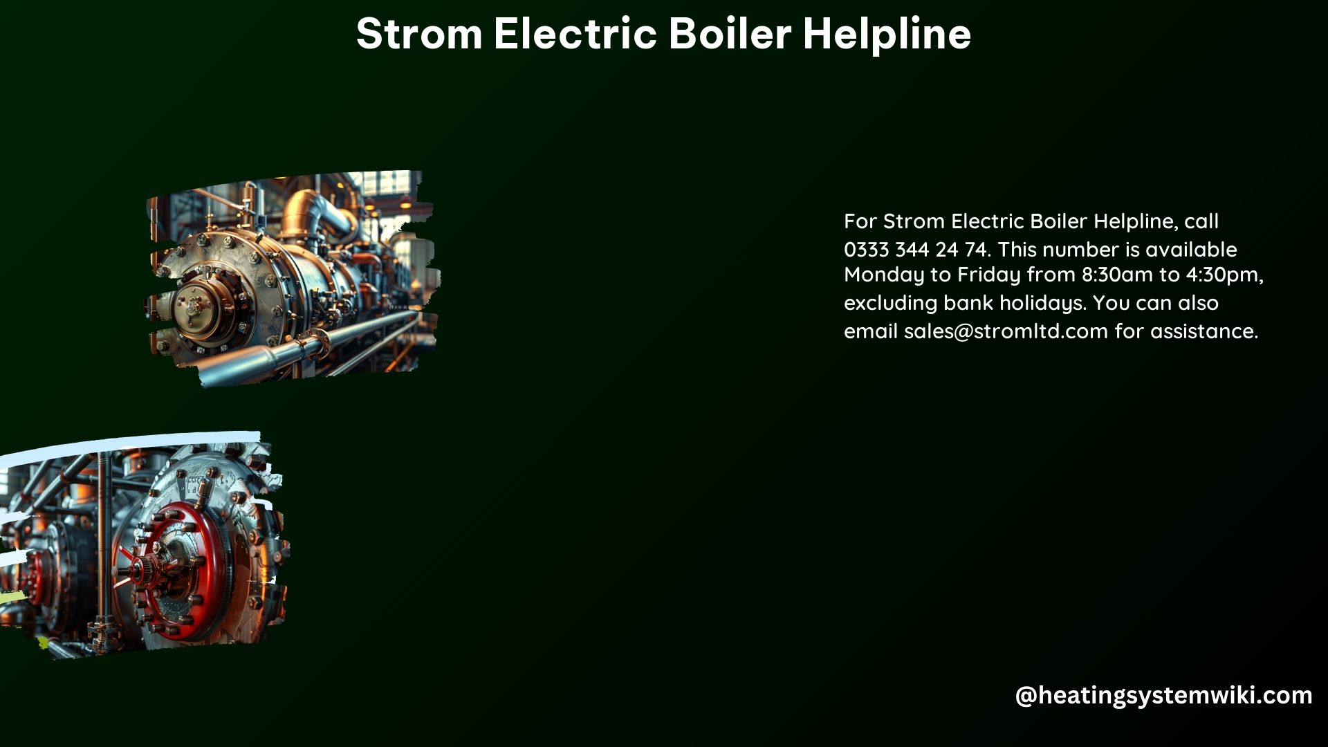 Strom Electric Boiler Helpline