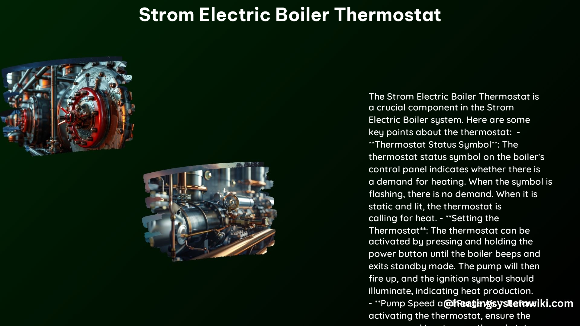 Strom Electric Boiler Thermostat