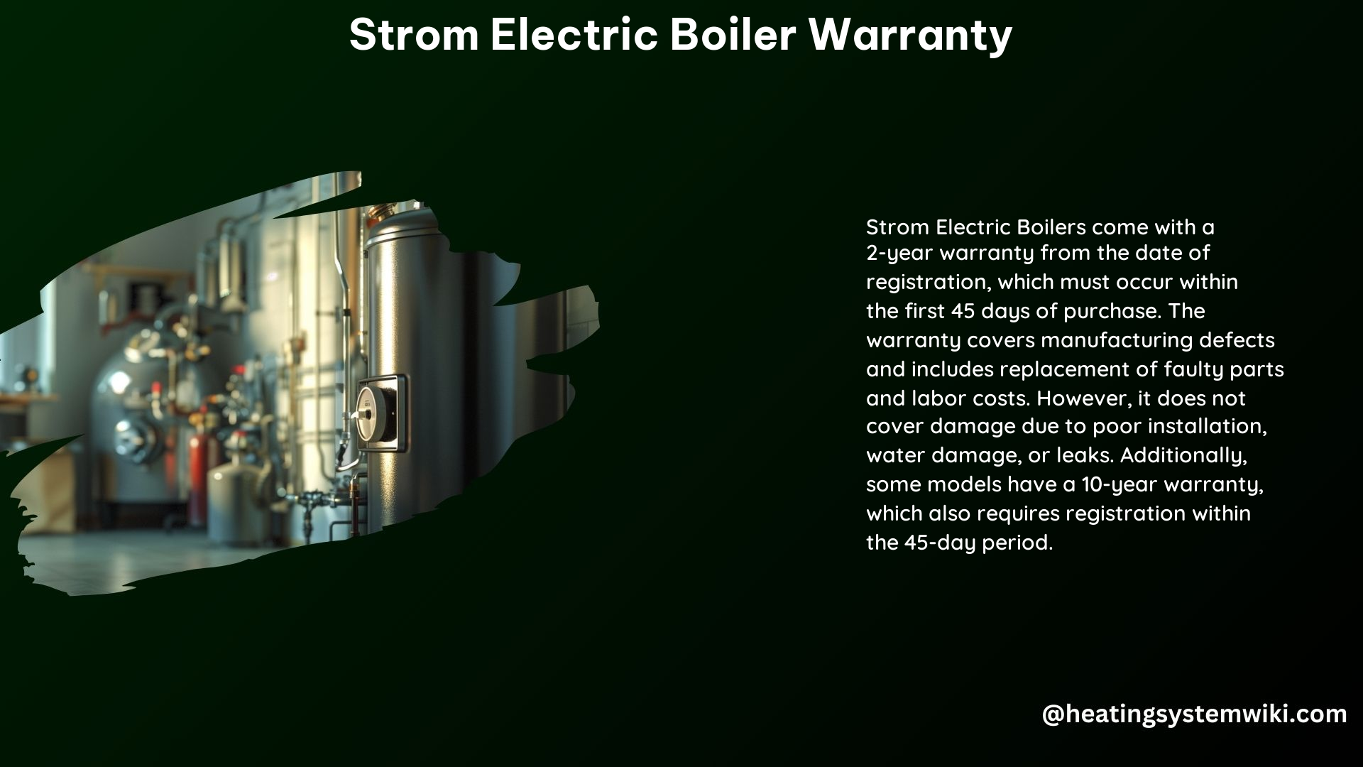 Strom Electric Boiler Warranty