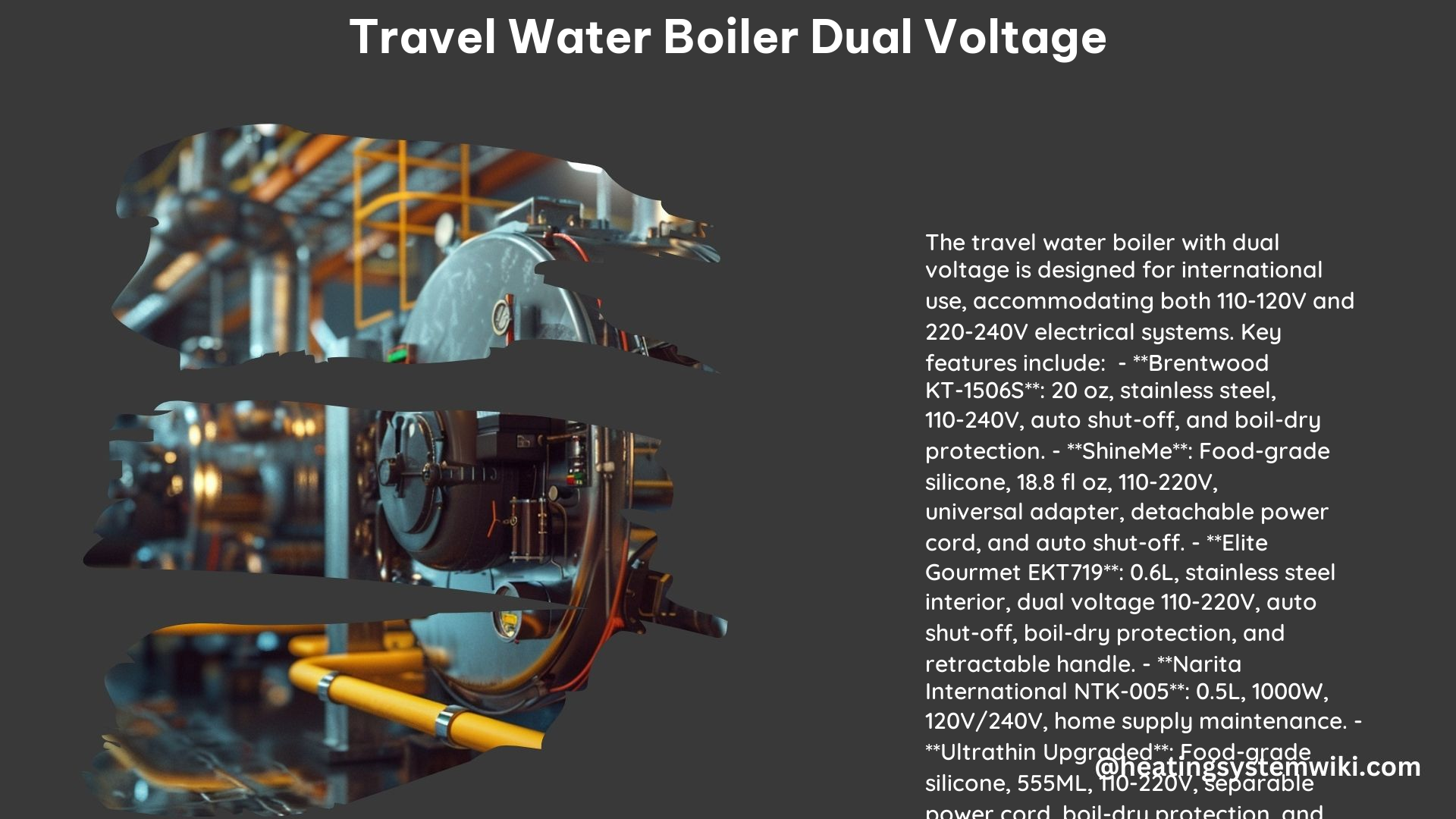 Travel Water Boiler Dual Voltage