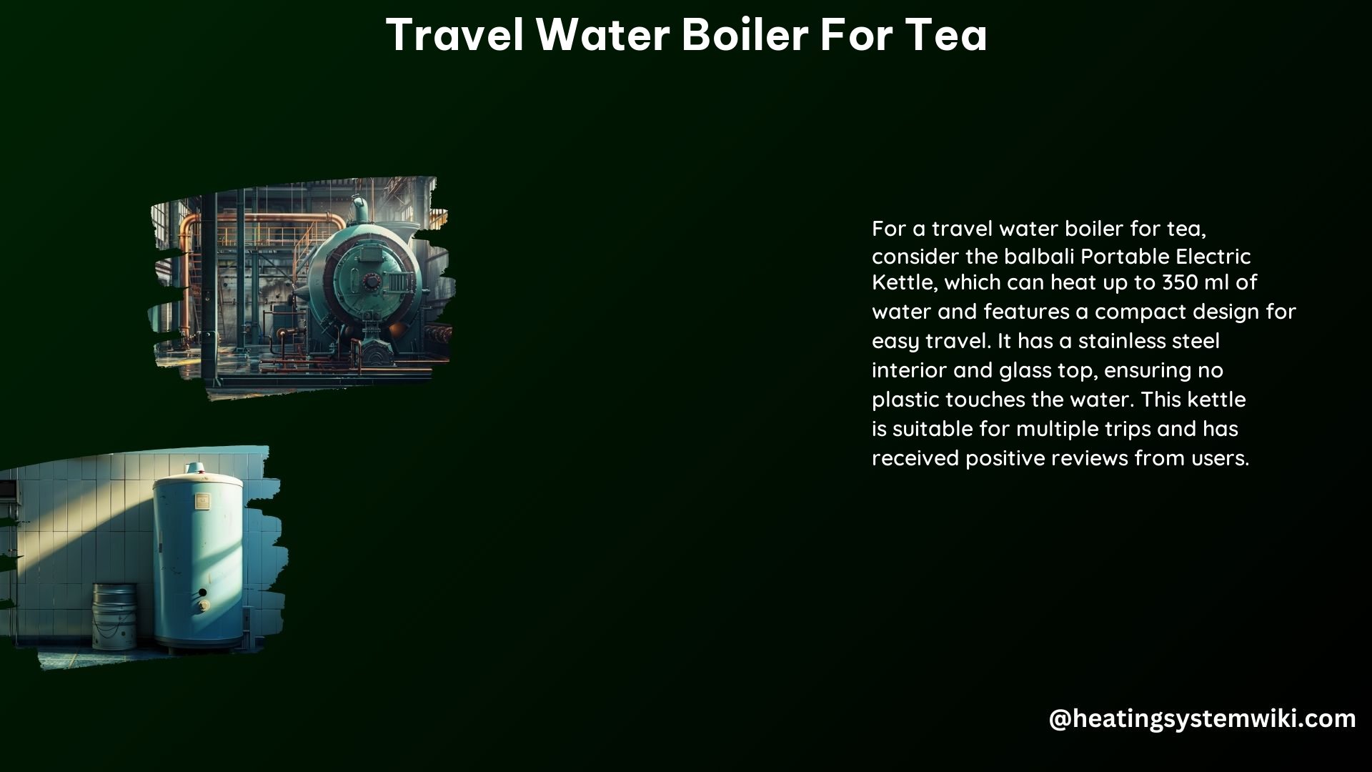 Travel Water Boiler for Tea