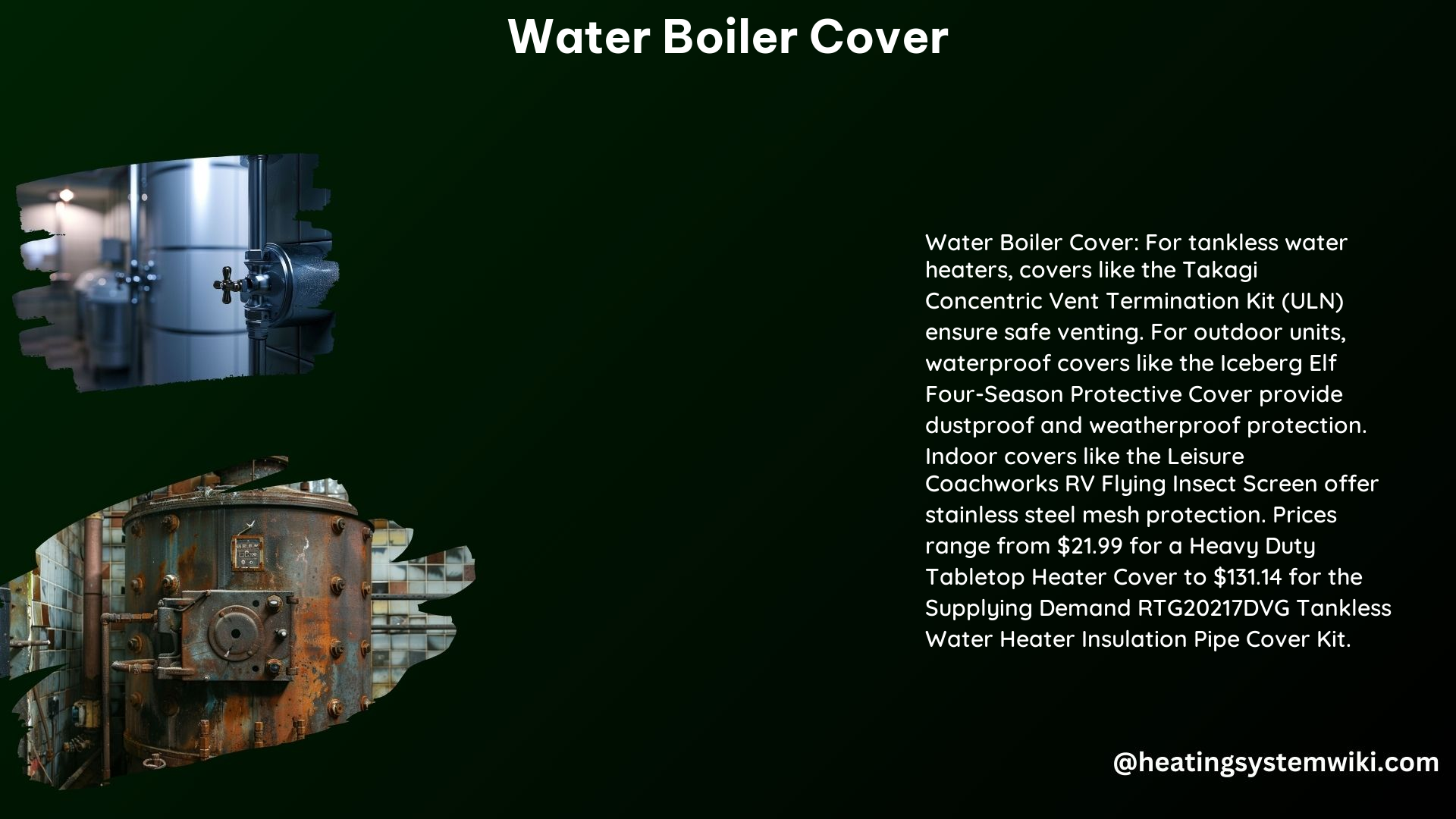 Water Boiler Cover