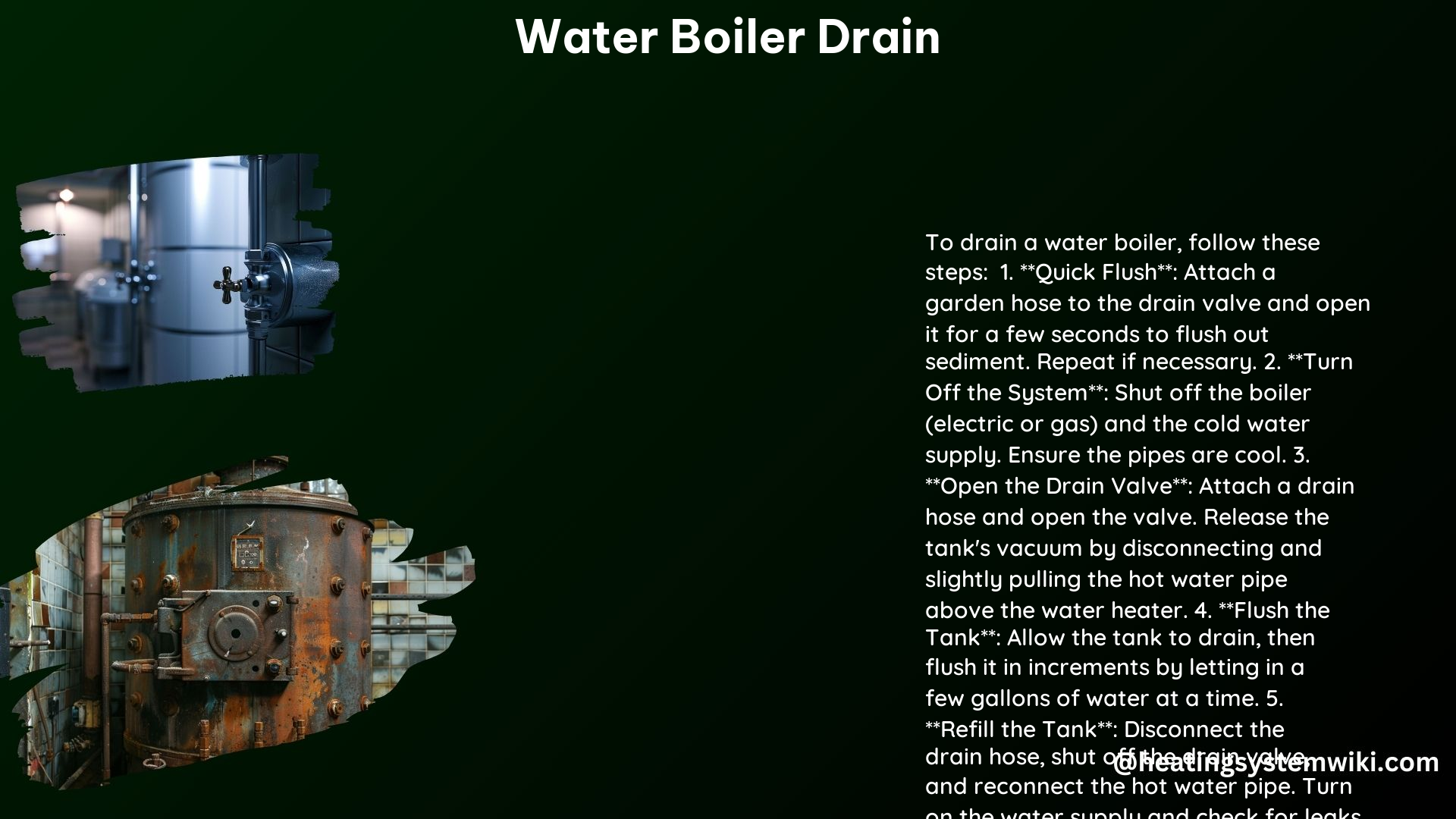 Water Boiler Drain