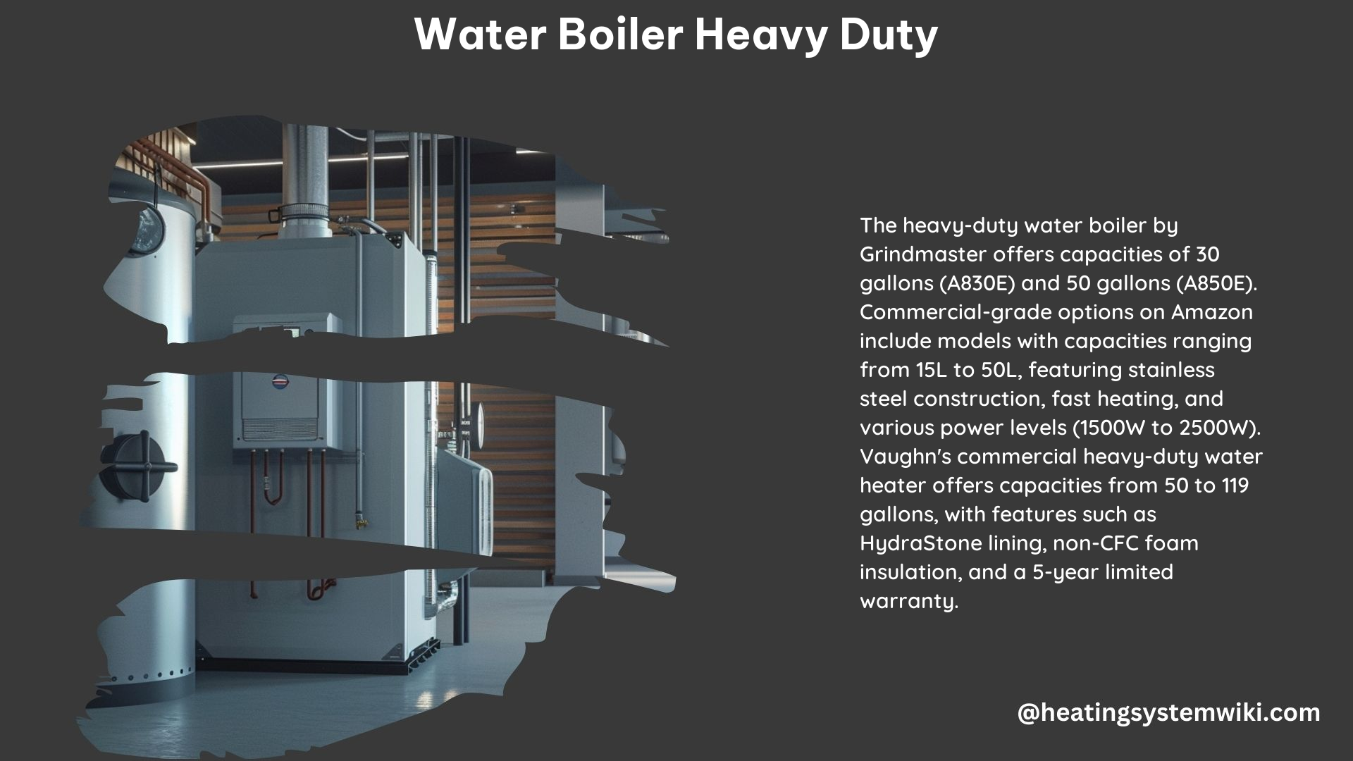 Water Boiler Heavy Duty