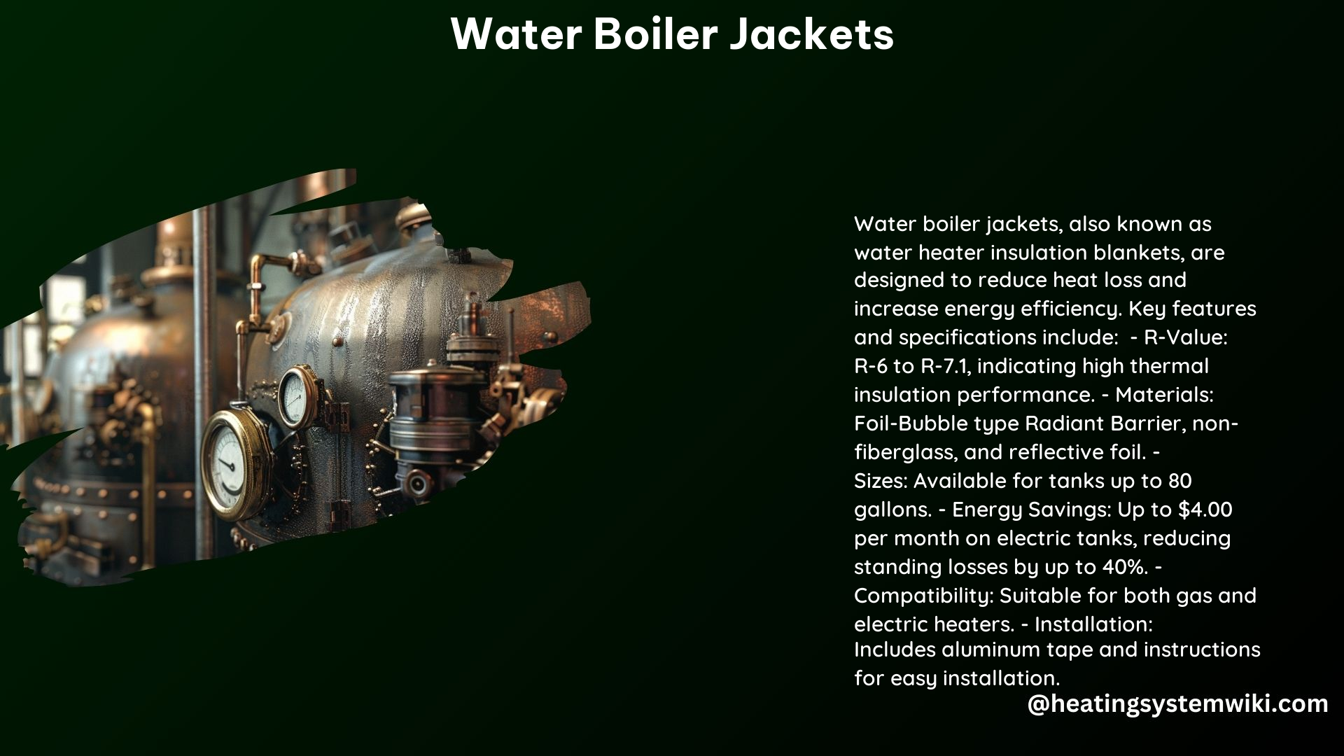 Water Boiler Jackets