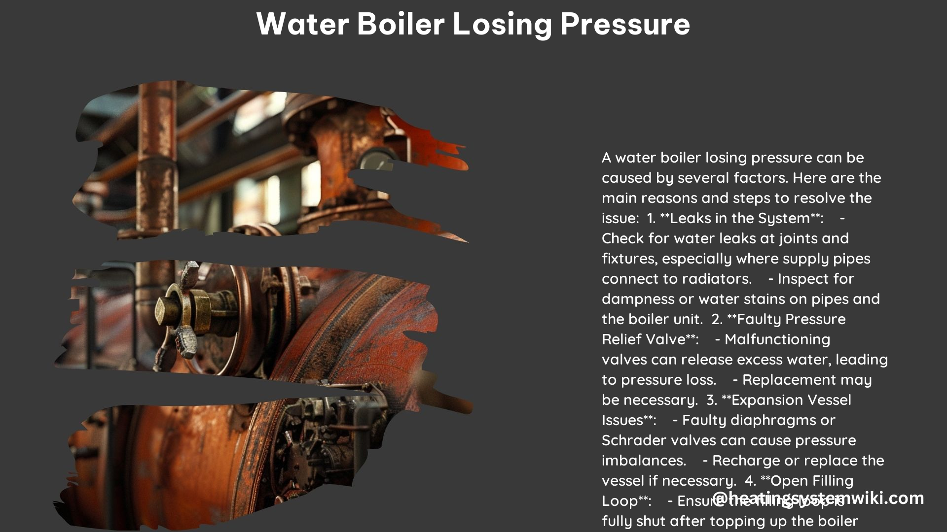 Water Boiler Losing Pressure