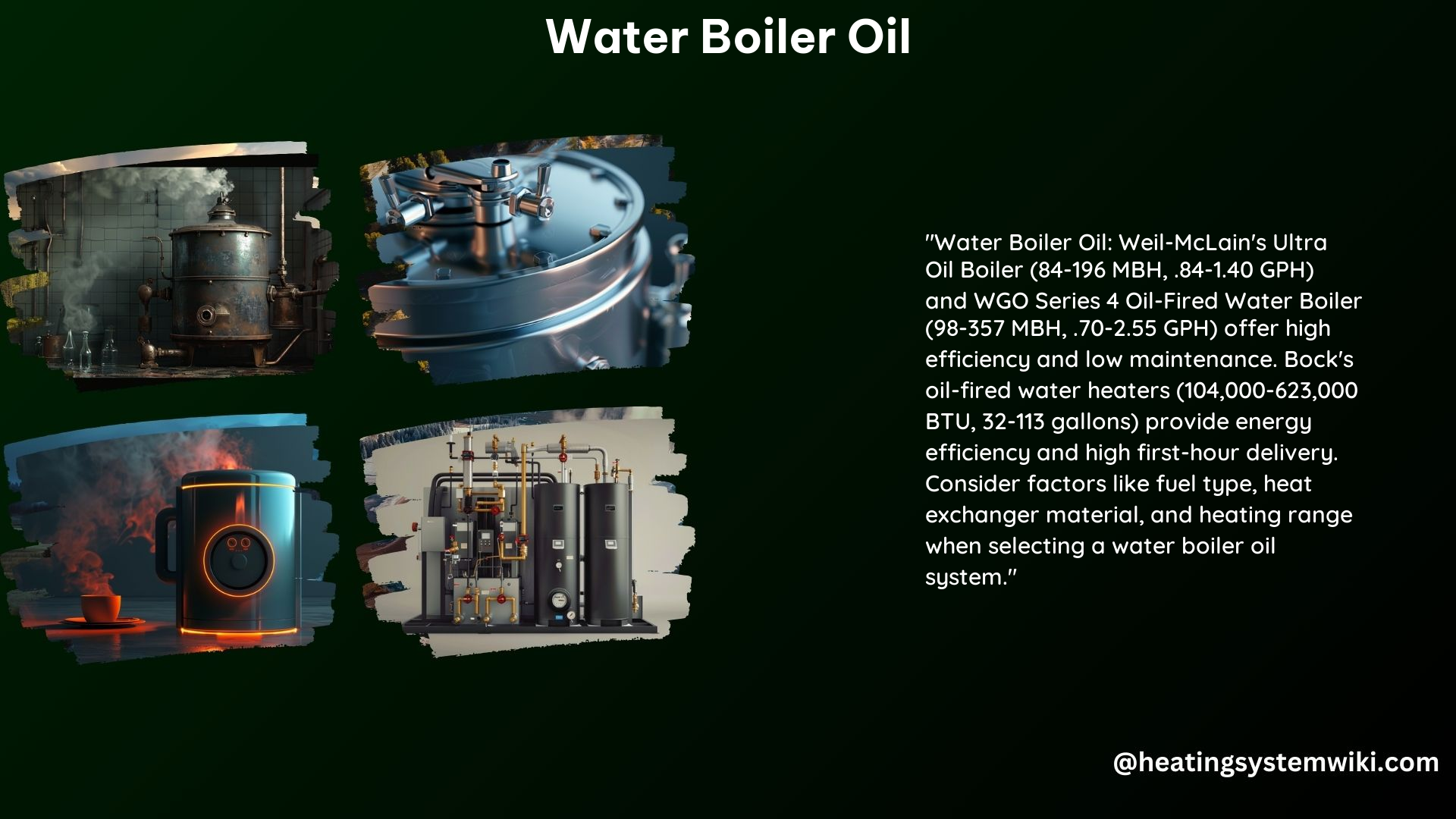 Water Boiler Oil