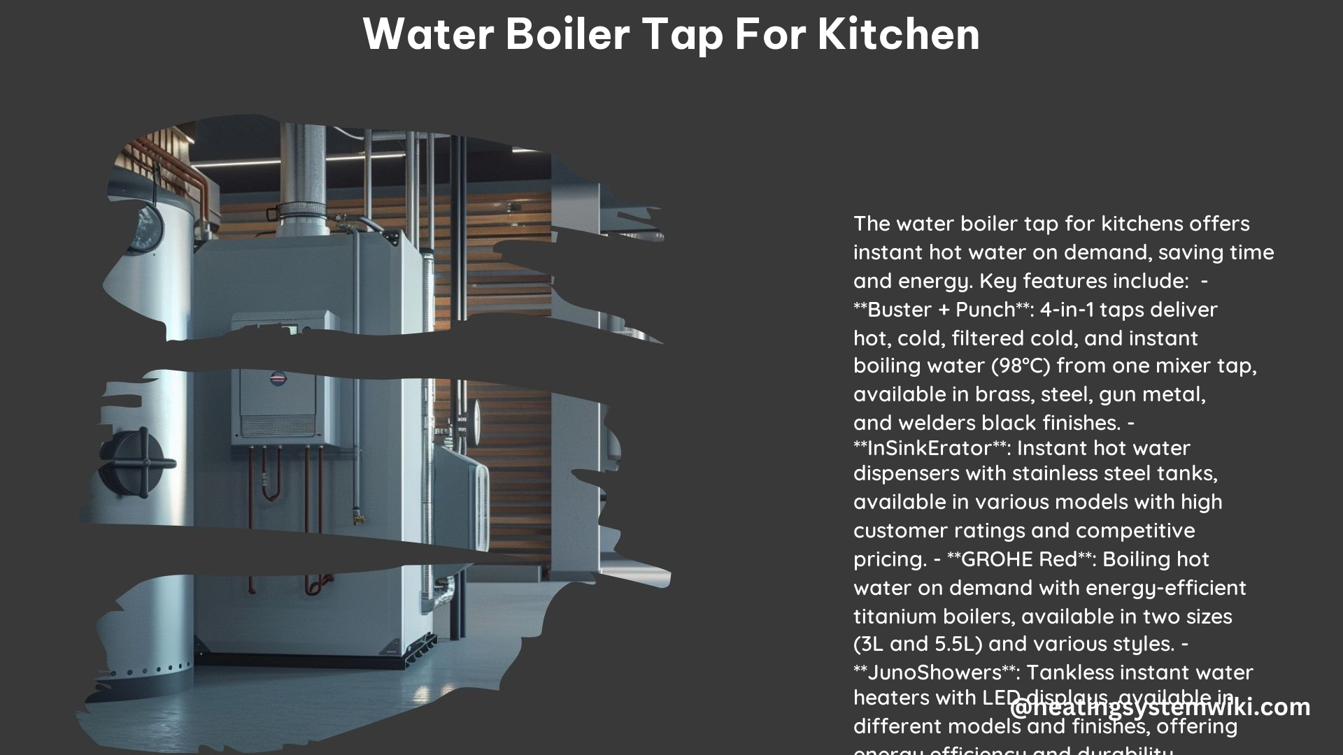 Water Boiler Tap for Kitchen