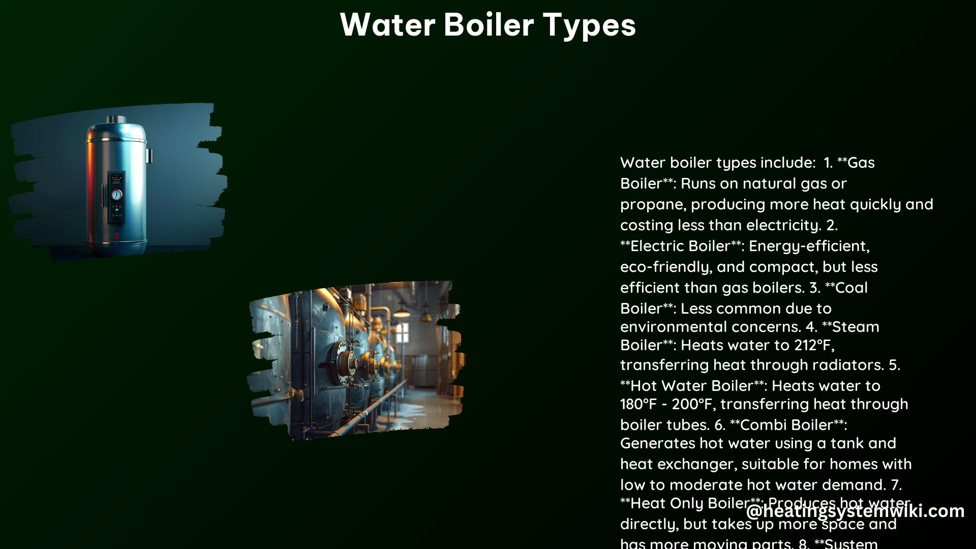 Water Boiler Types