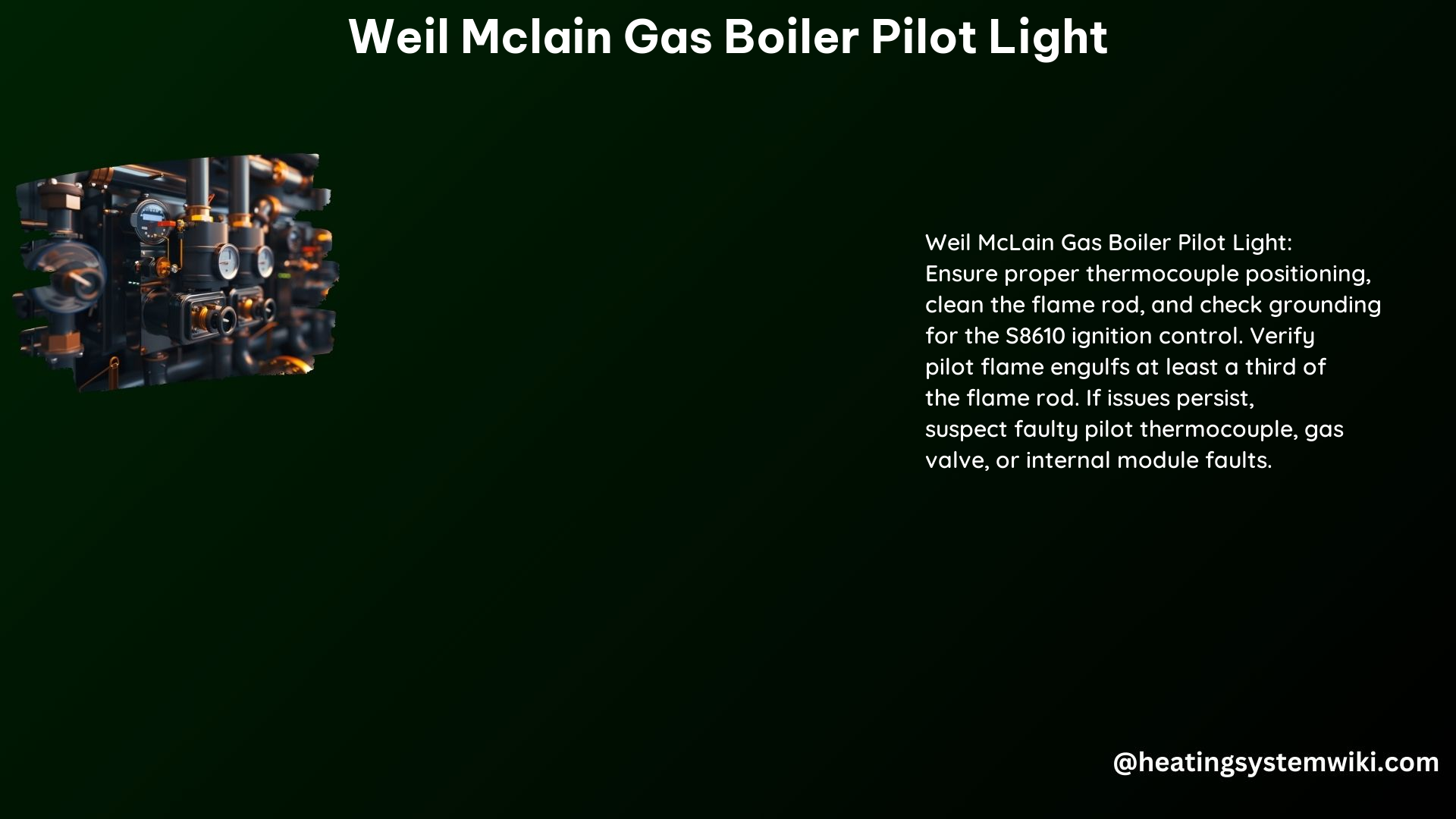 Weil McLain Gas Boiler Pilot Light