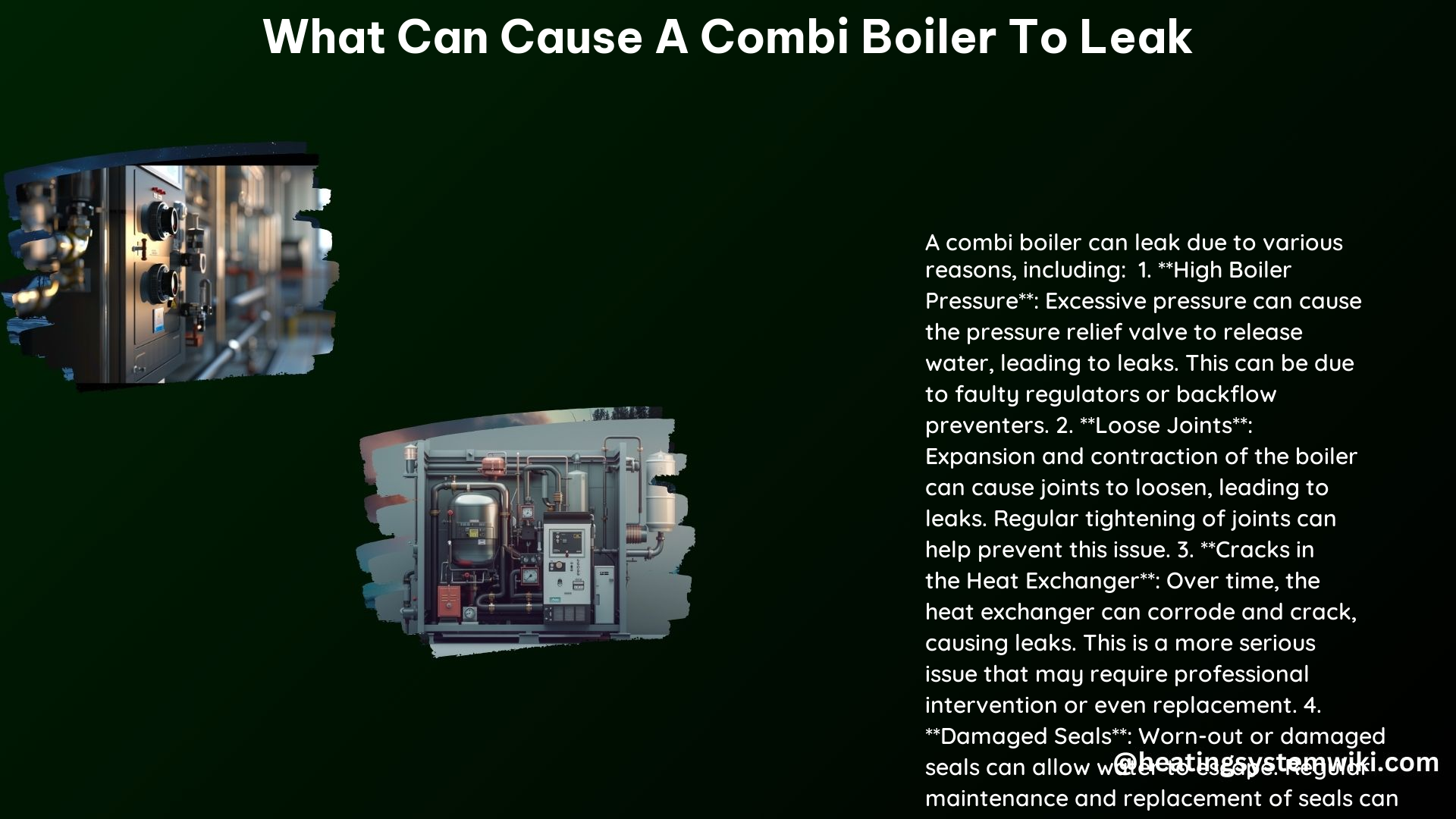 What Can Cause a Combi Boiler to Leak