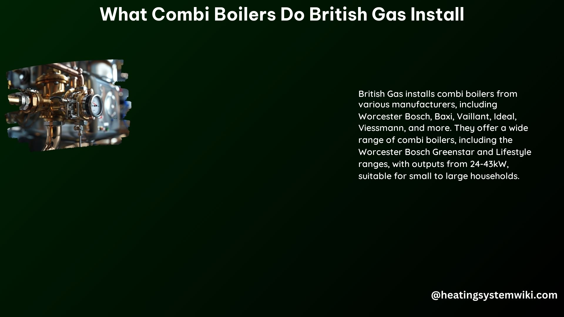 What Combi Boilers Do British Gas Install