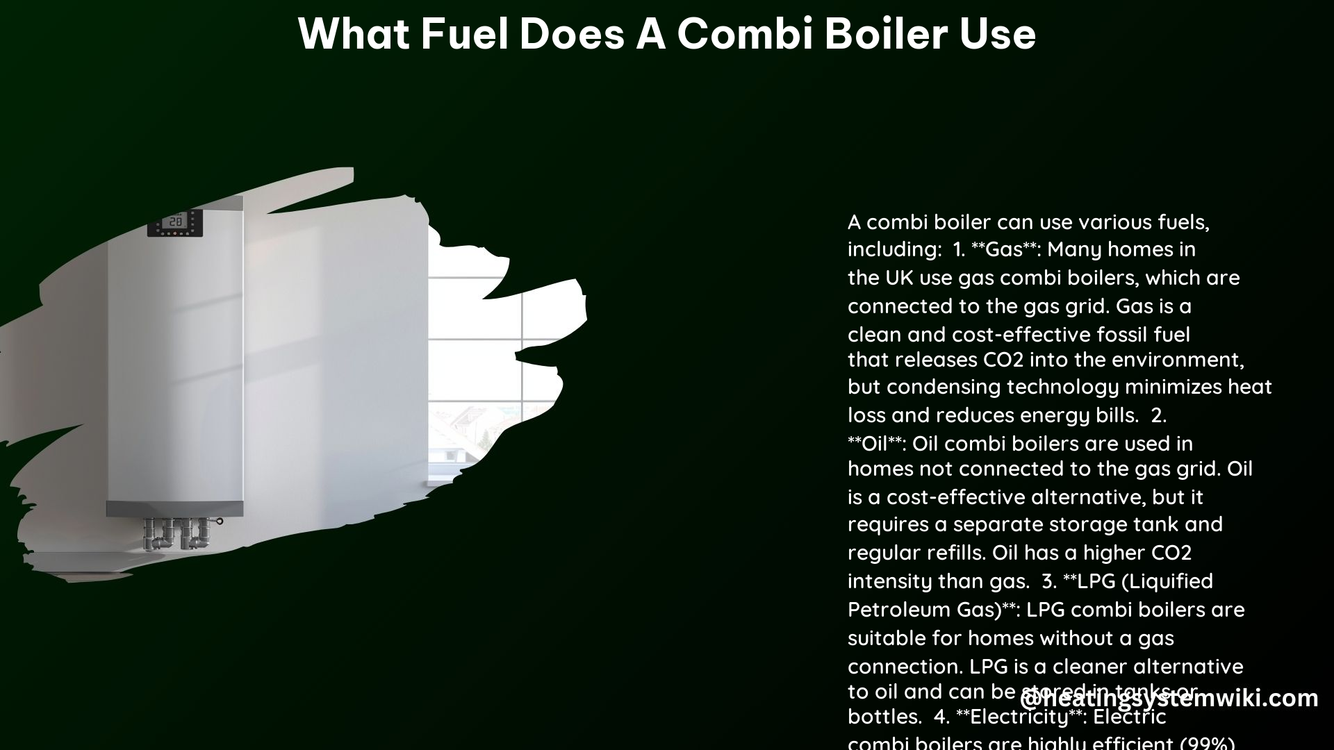 What Fuel Does a Combi Boiler Use