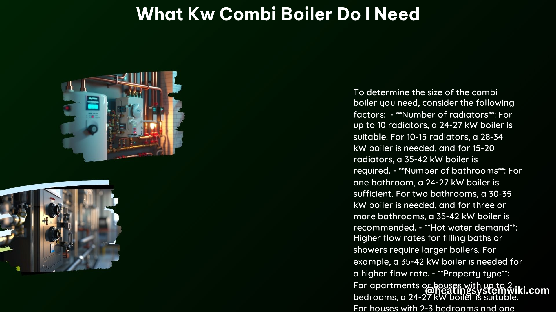 What KW Combi Boiler Do I Need