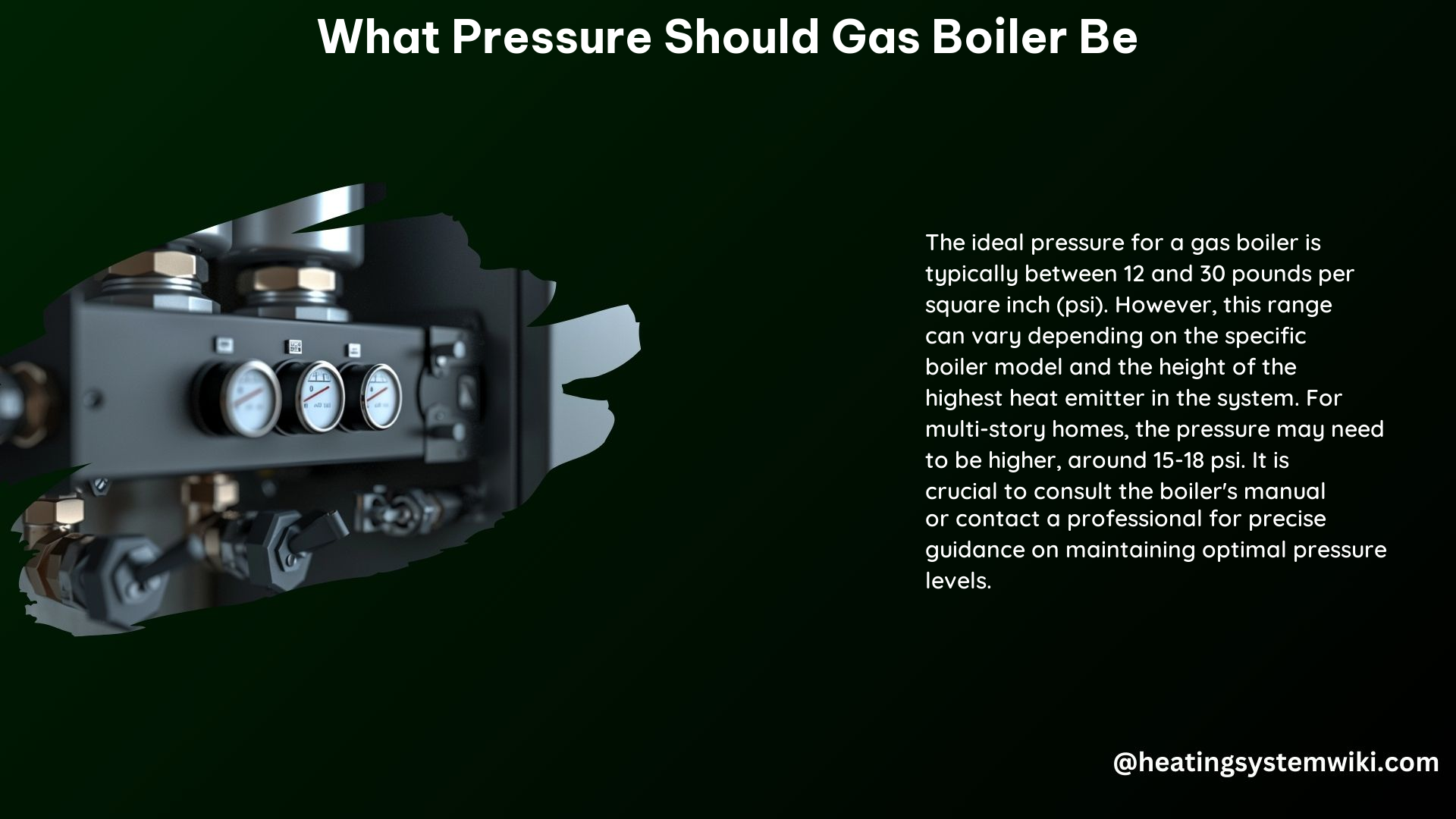 What Pressure Should Gas Boiler Be