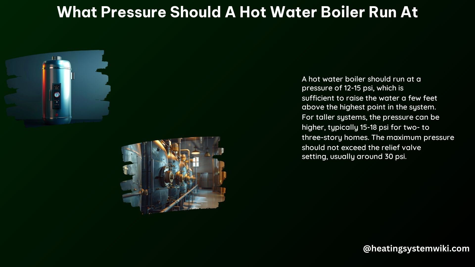 What Pressure Should a Hot Water Boiler Run At