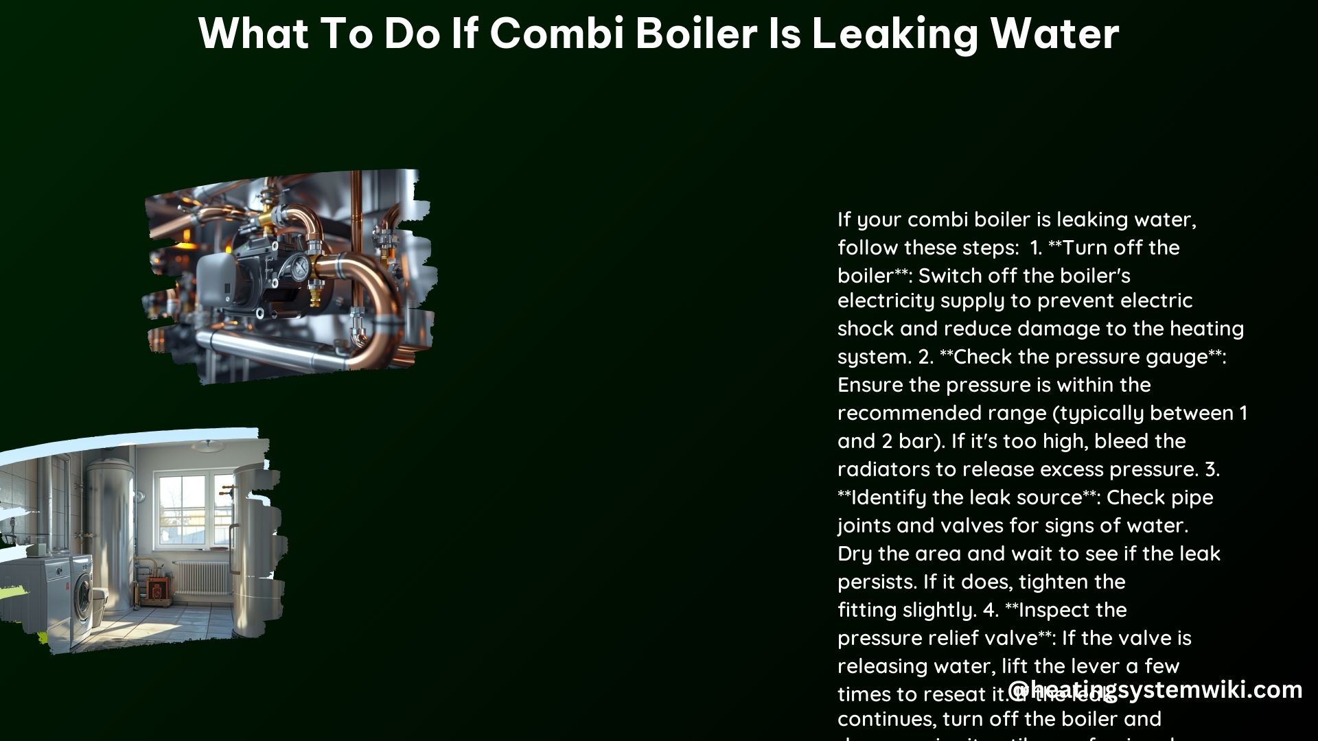 What to Do if Combi Boiler Is Leaking Water