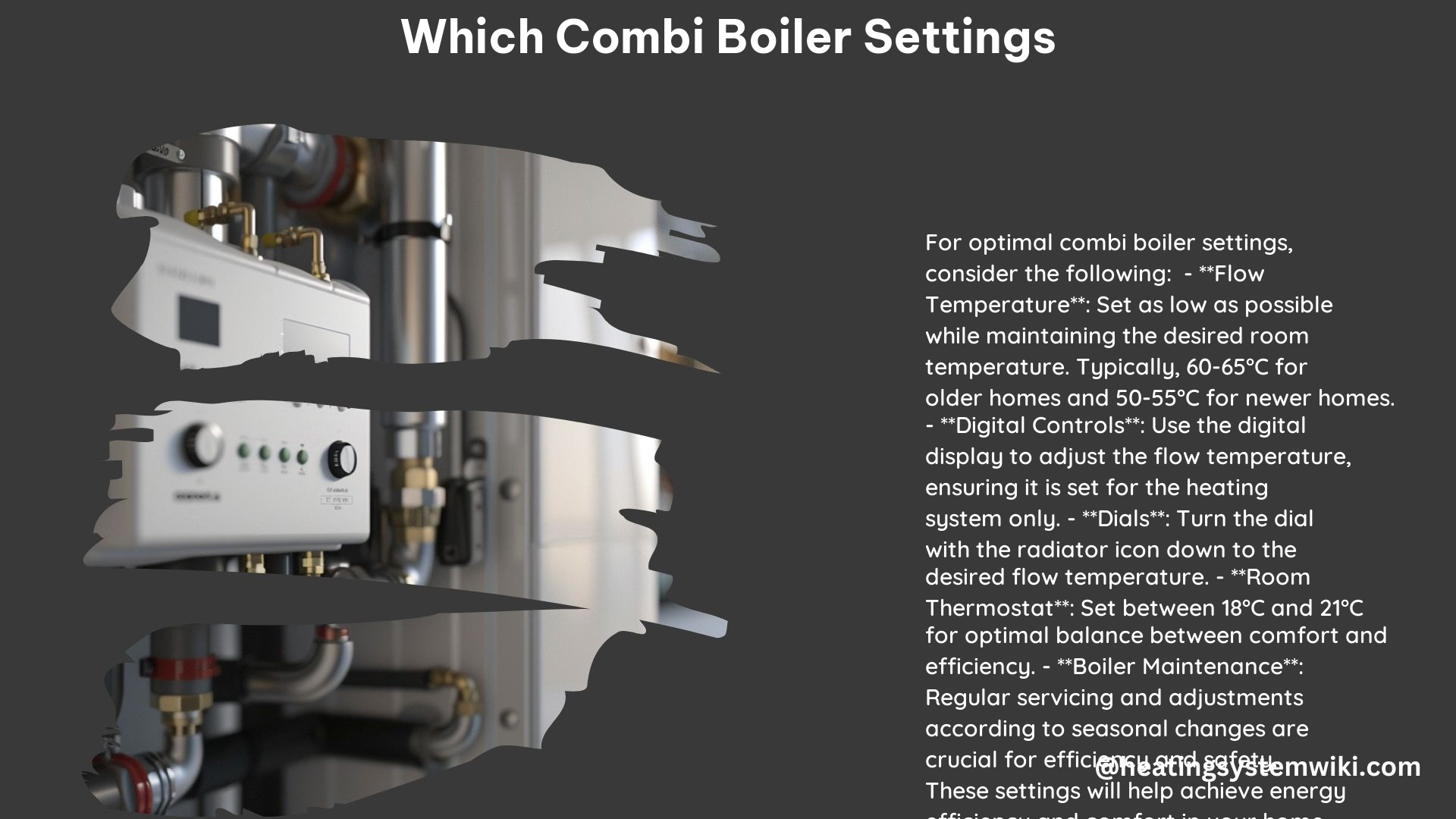 Which Combi Boiler Settings