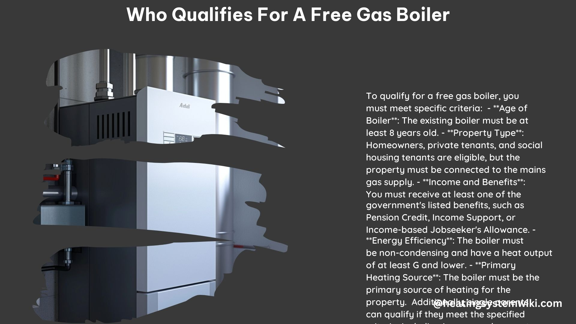 Who Qualifies for a Free Gas Boiler