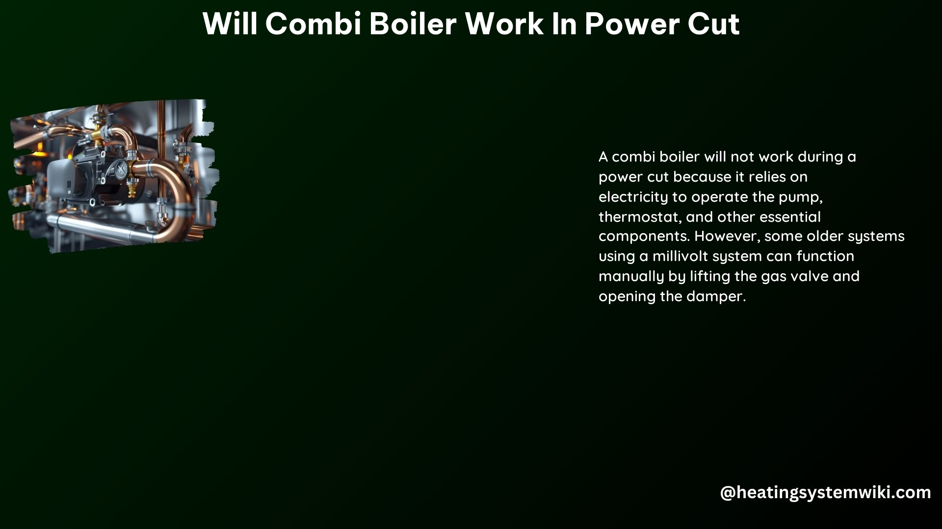 Will Combi Boiler Work in Power Cut