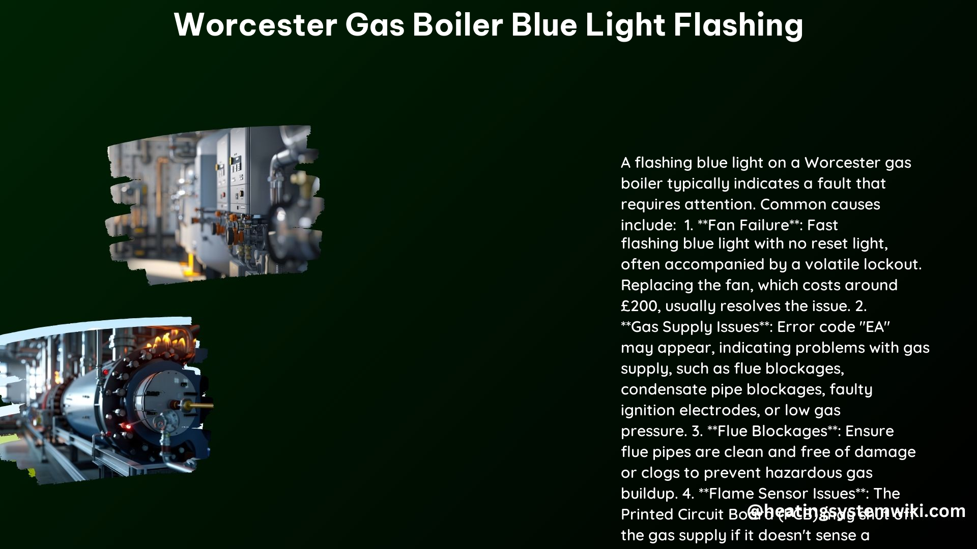 Worcester Gas Boiler Blue Light Flashing